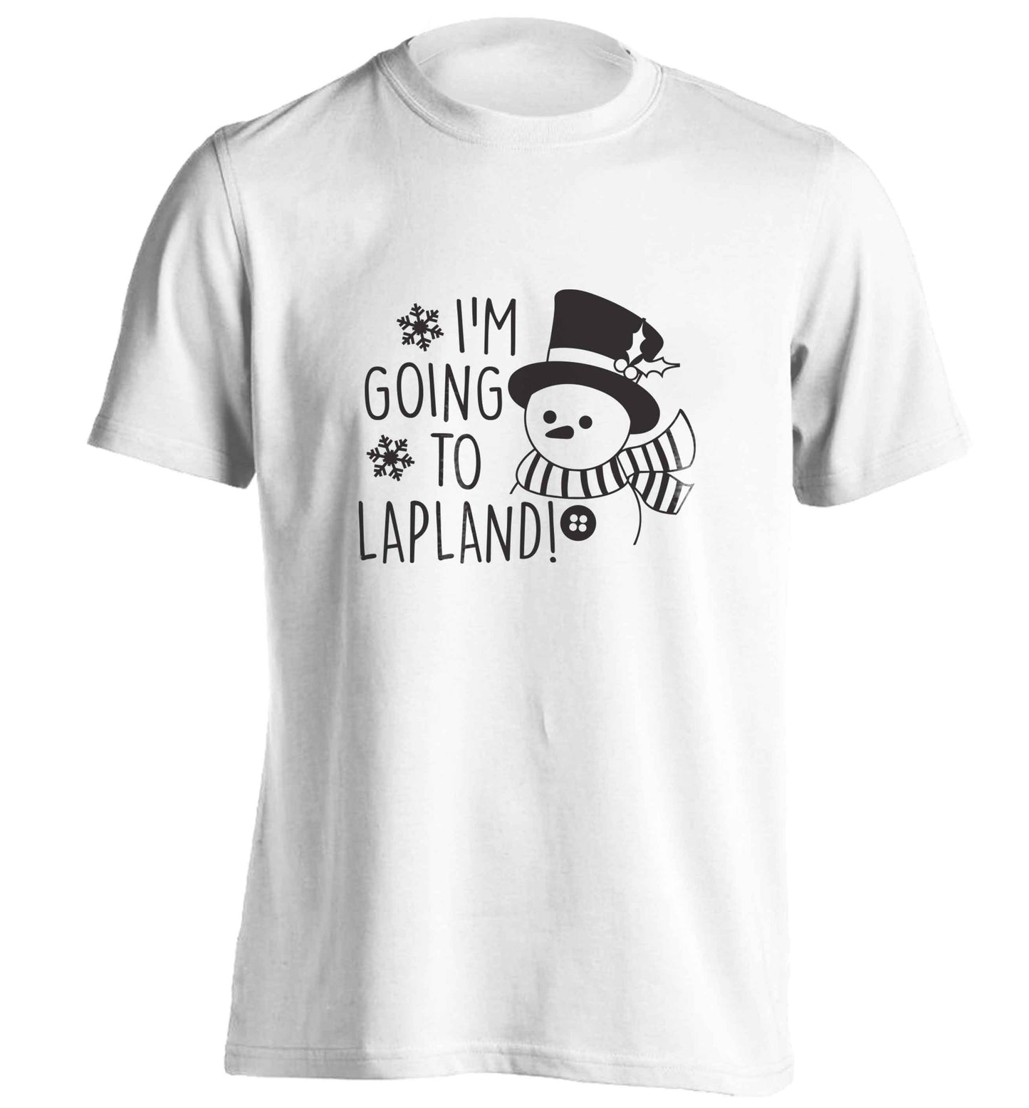 I'm going to Lapland adults unisex white Tshirt 2XL