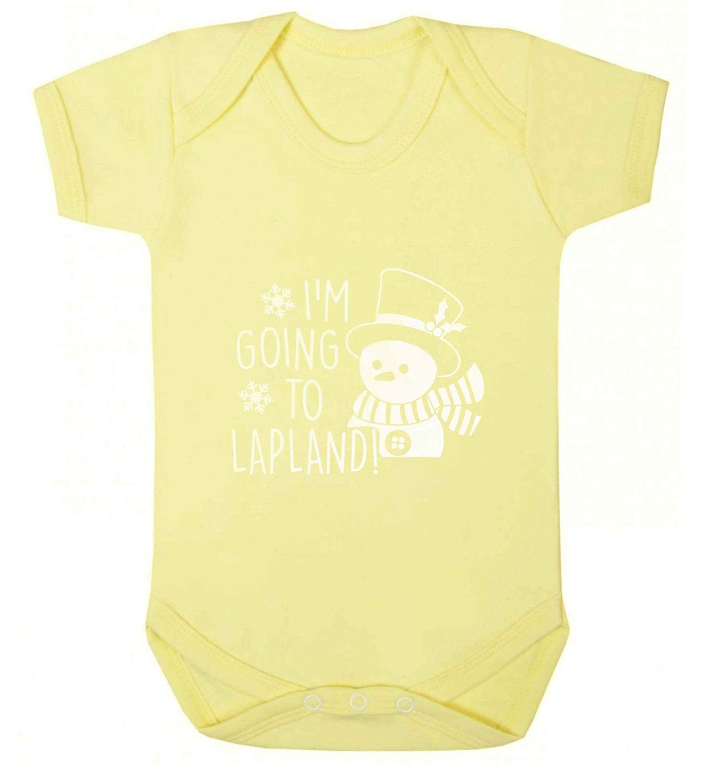 I'm going to Lapland baby vest pale yellow 18-24 months