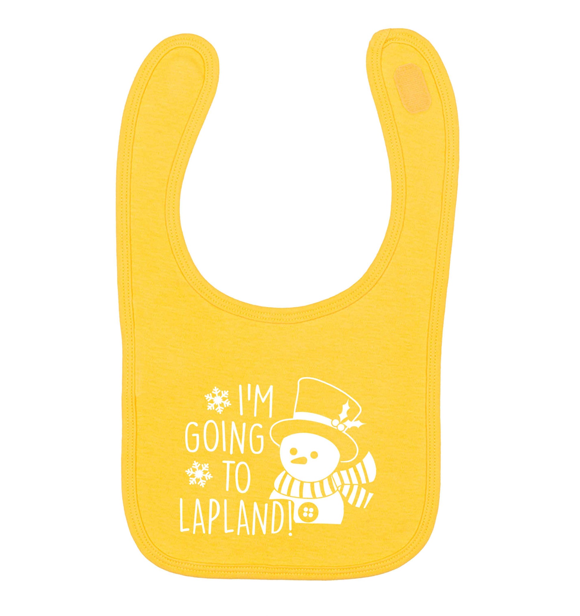 I'm going to Lapland yellow baby bib