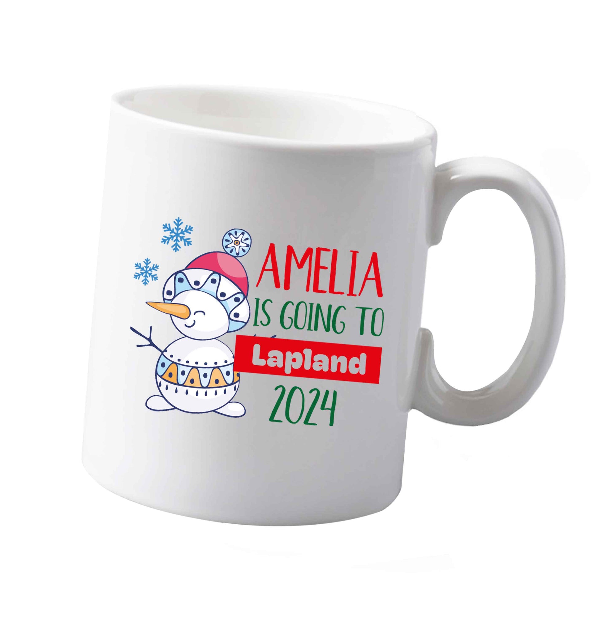 10 oz Any name here - is going to Lapland personalised ceramic mug both sides