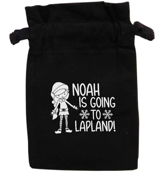Any name here - is going to Lapland personalised elf | XS - L | Pouch / Drawstring bag / Sack | Organic Cotton | Bulk discounts available!