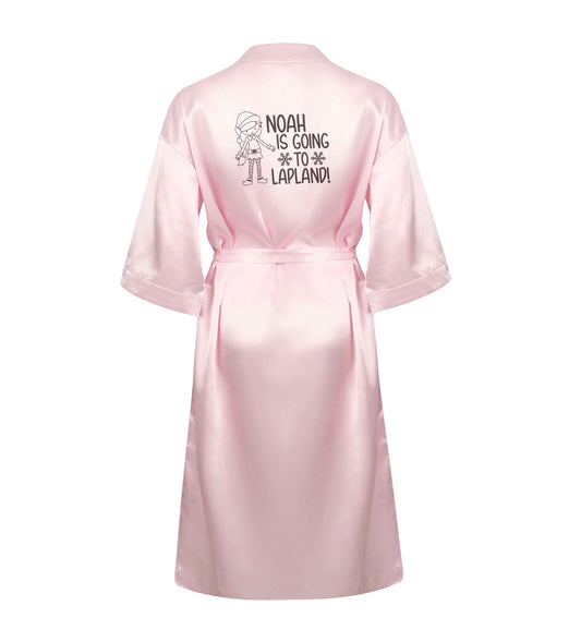 Any name here - is going to Lapland personalised elf XL/XXL pink ladies dressing gown size 16/18