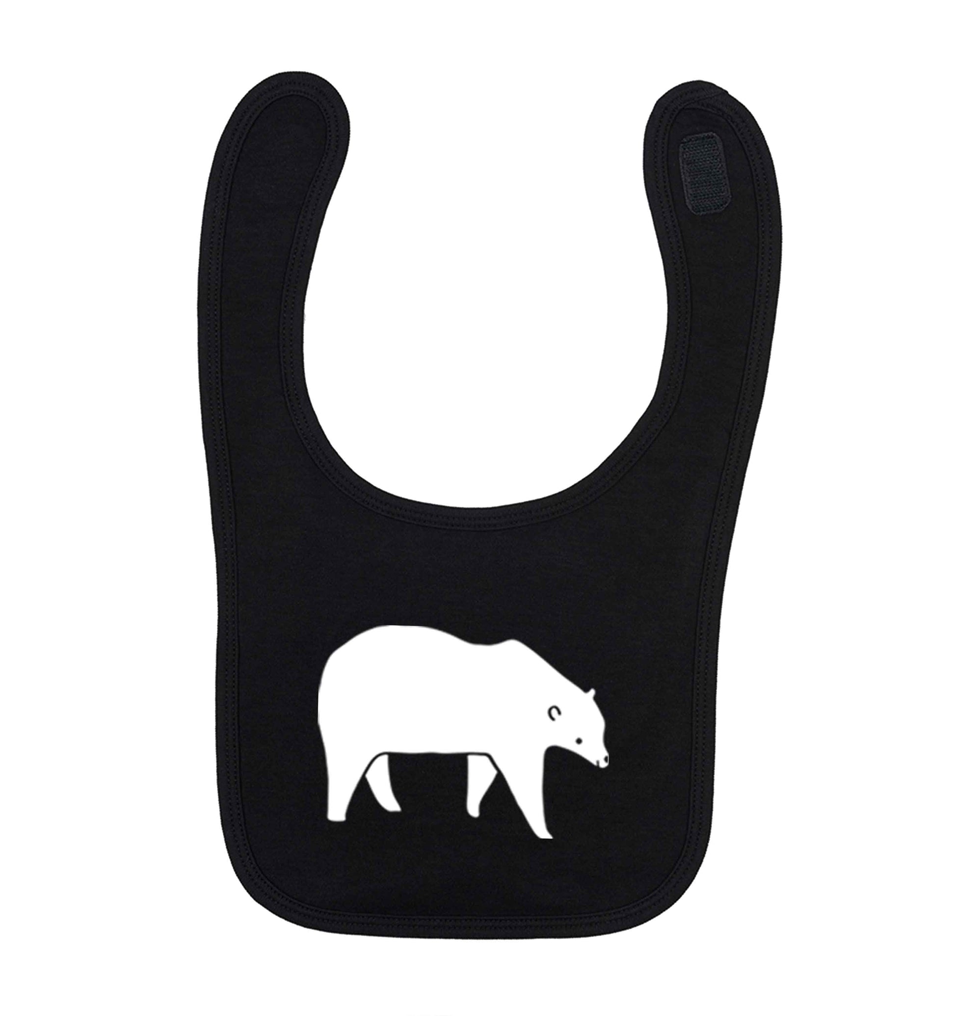 Polar Bear Kit black baby bib