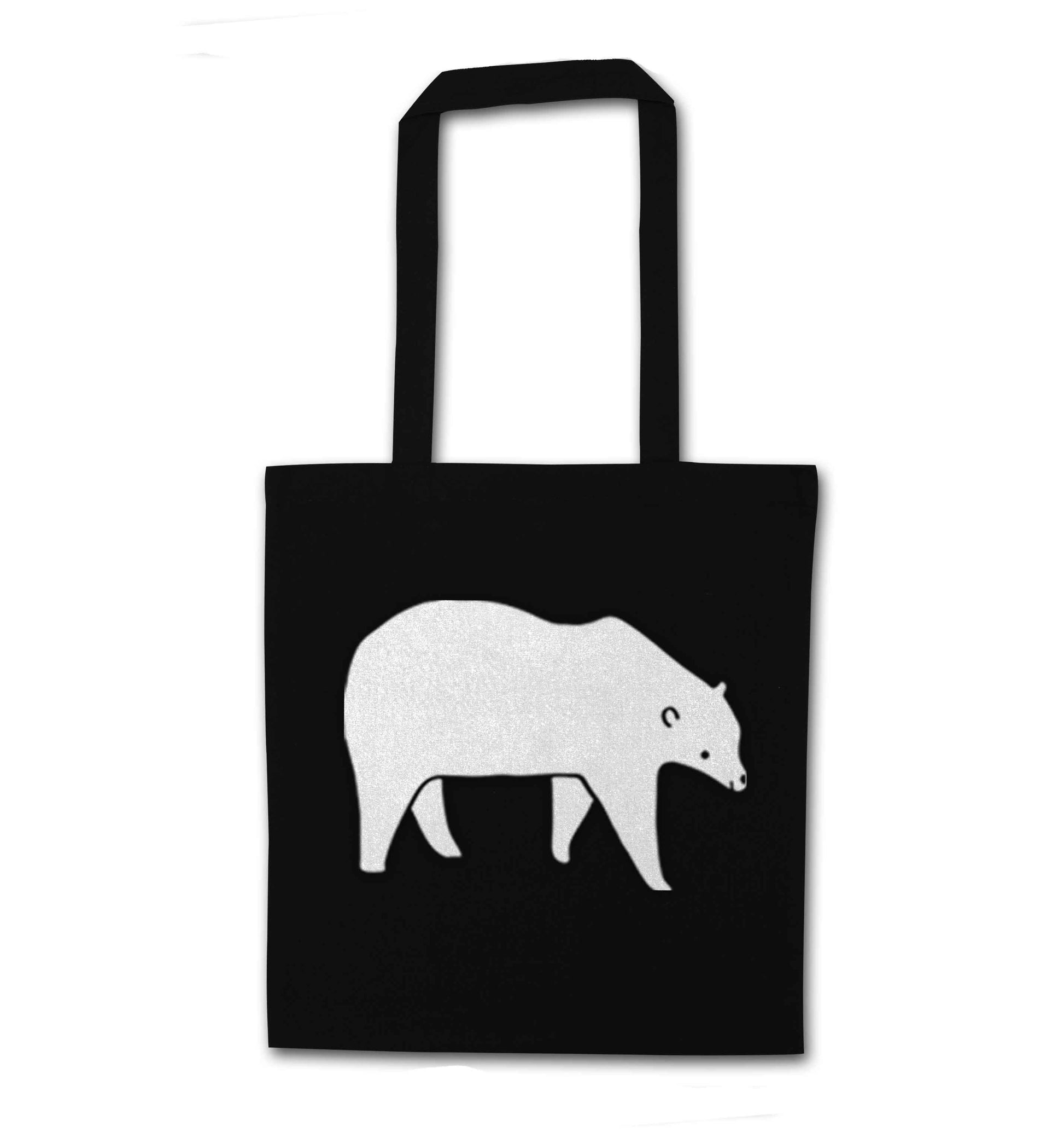 Polar Bear black tote bag