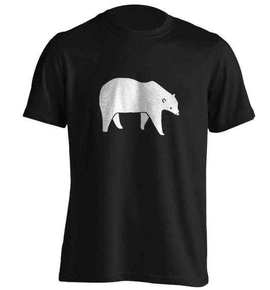 Polar Bear Kit adults unisex black Tshirt 2XL