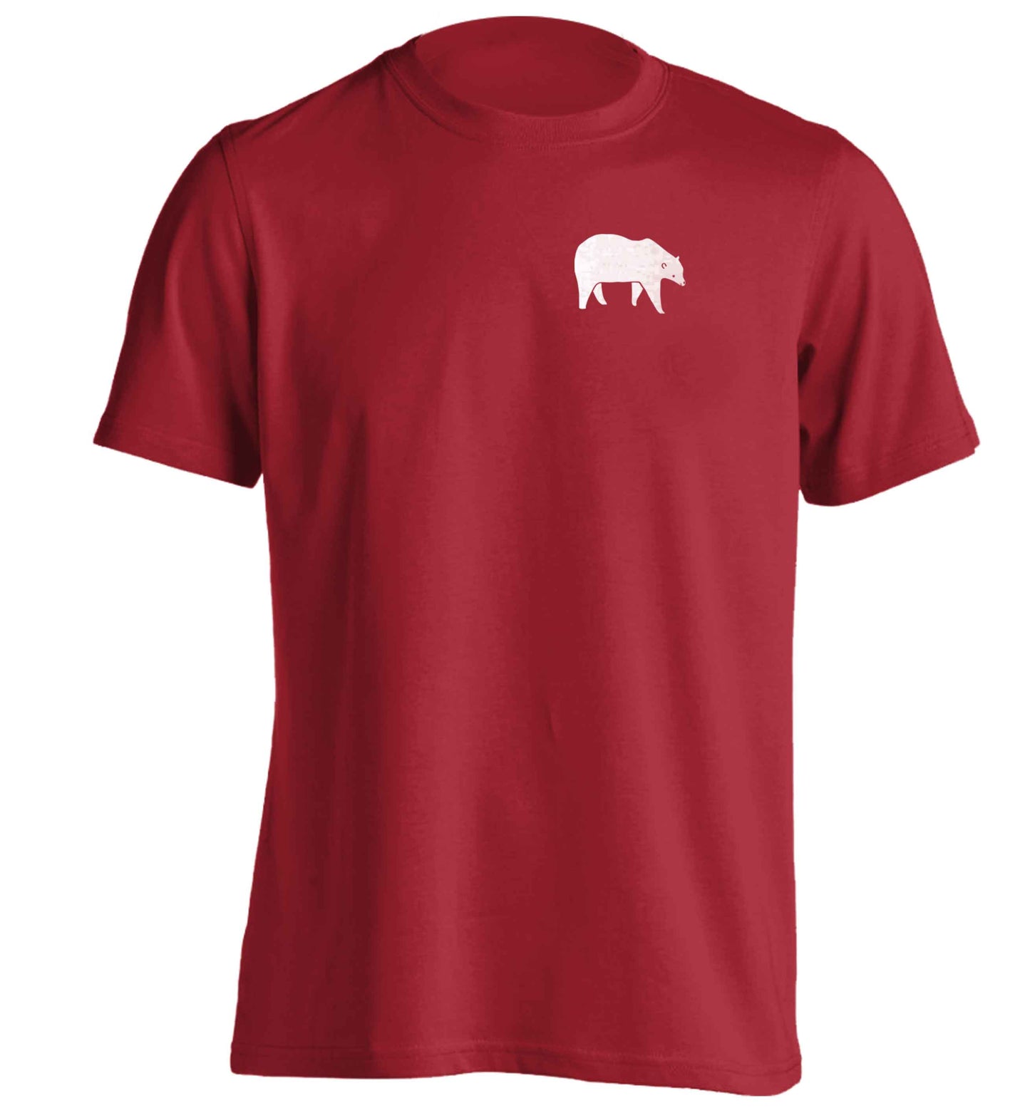 Polar Bear Kit adults unisex red Tshirt 2XL