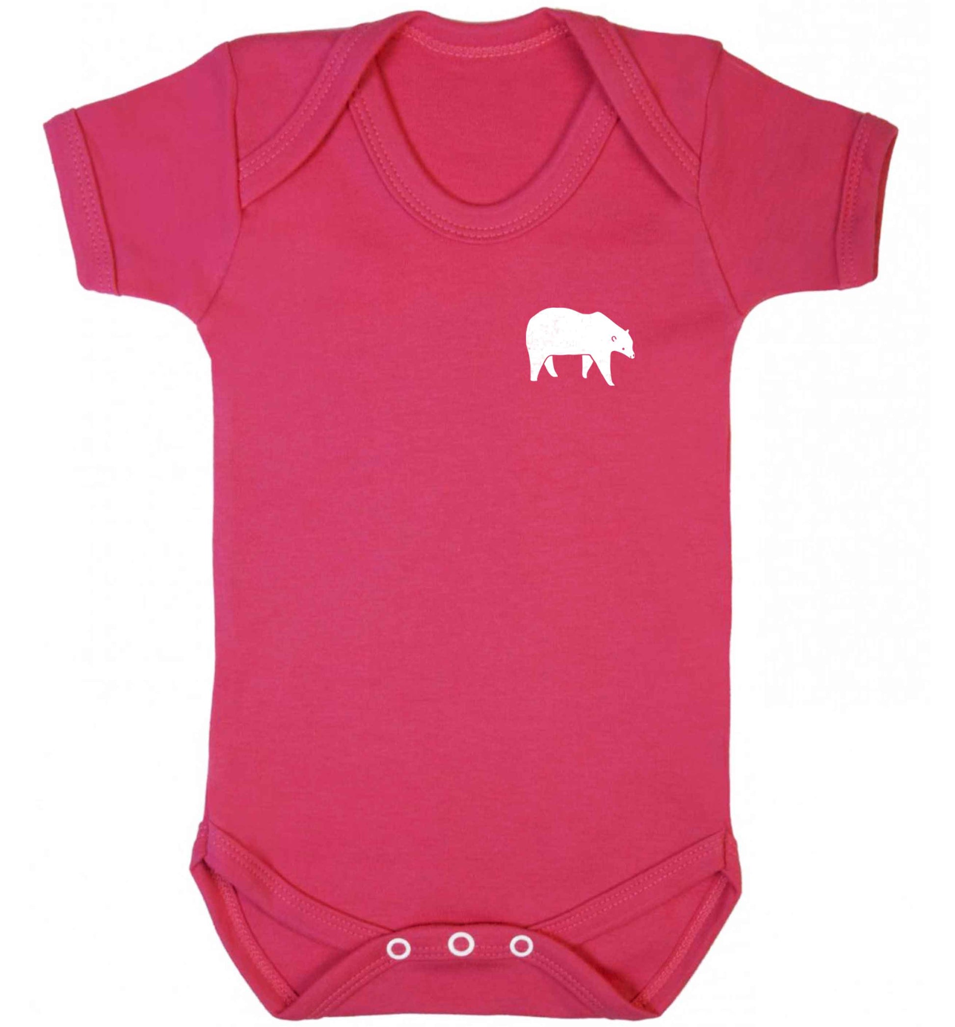 Polar Bear Kit baby vest dark pink 18-24 months