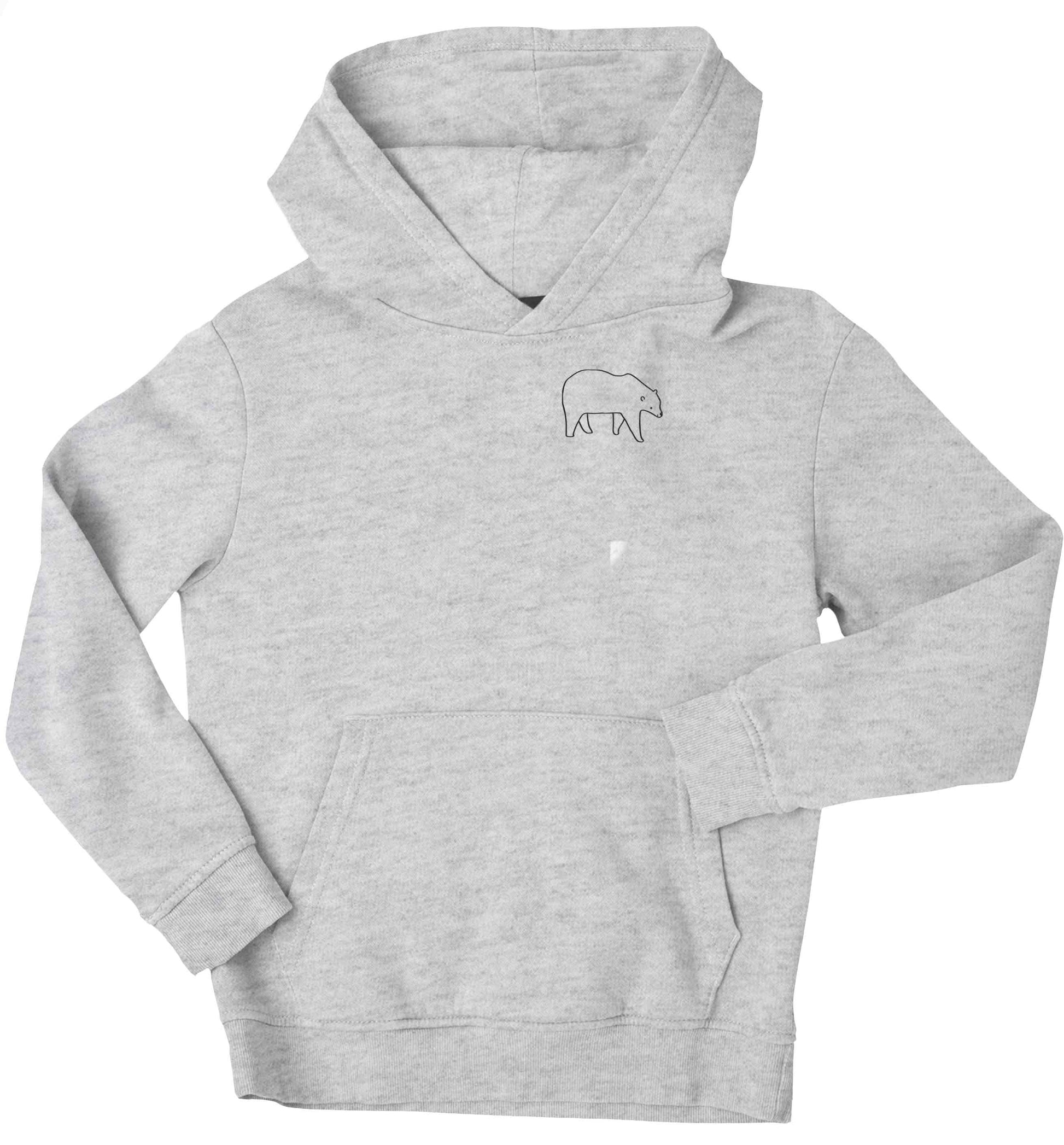 Polar Bear Kit children's grey hoodie 12-13 Years