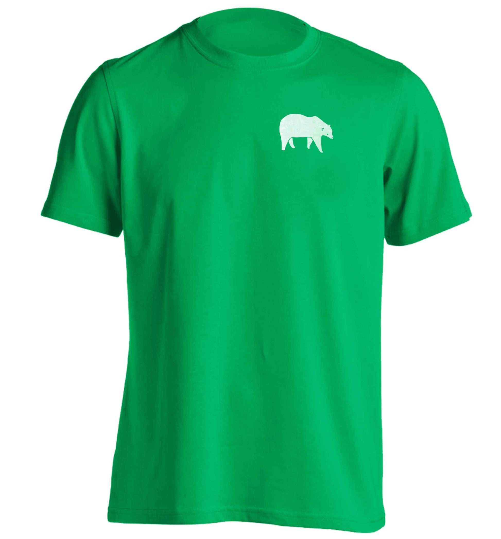 Polar Bear Kit adults unisex green Tshirt 2XL