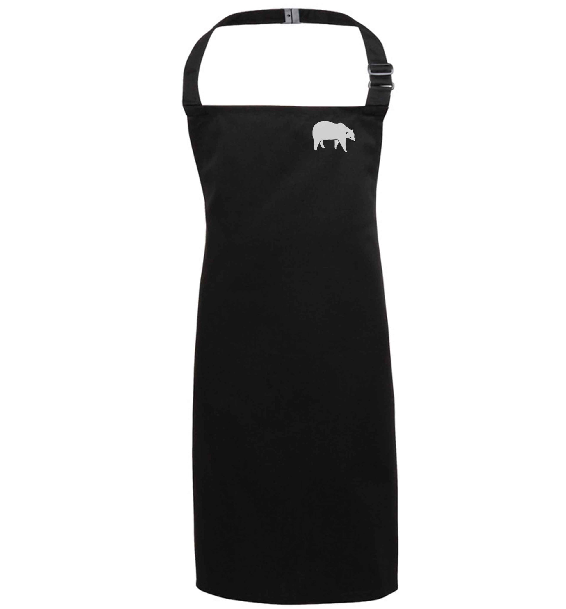 Polar Bear Kit black apron 7-10 years