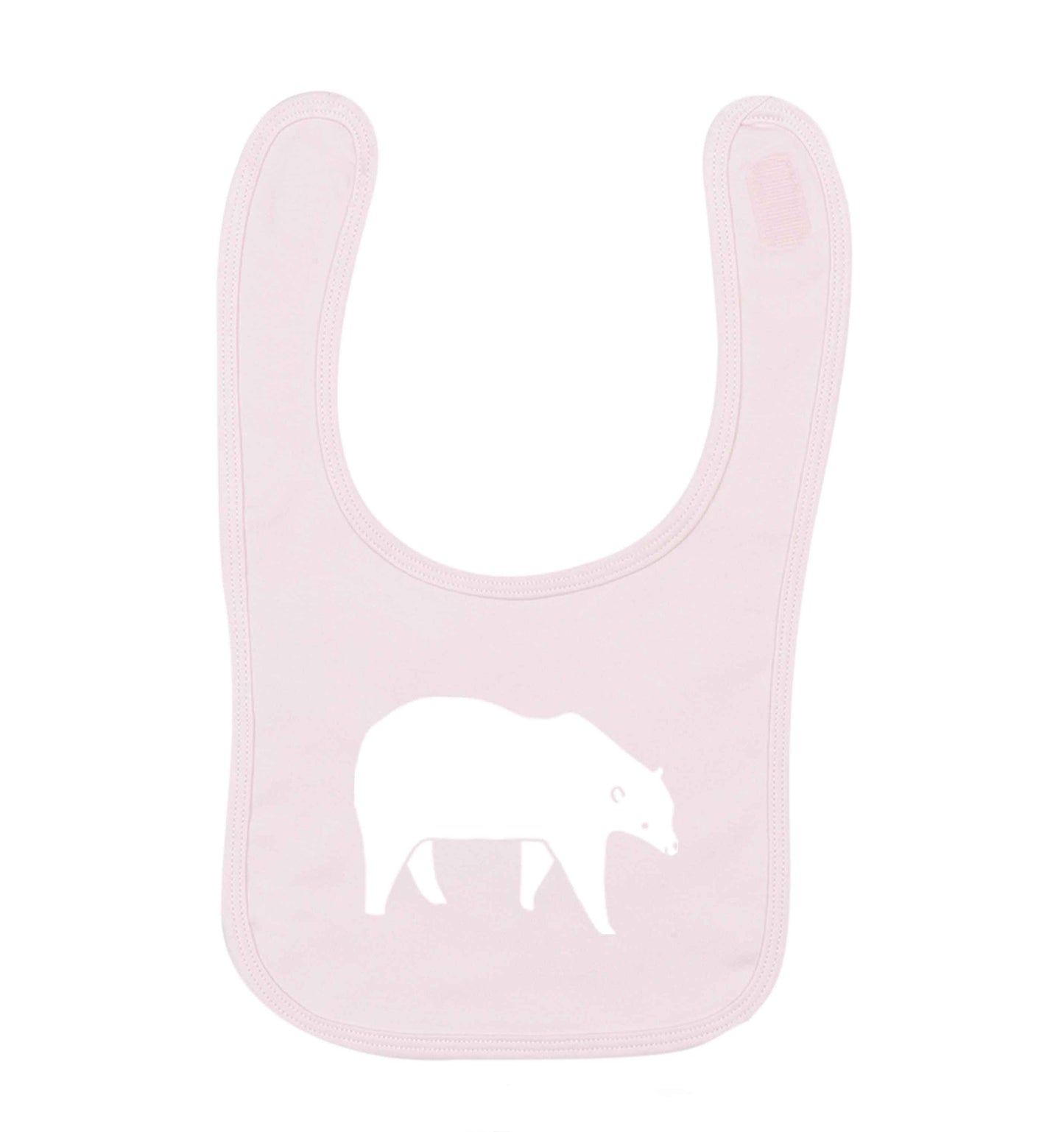 Polar Bear Kit pale pink baby bib