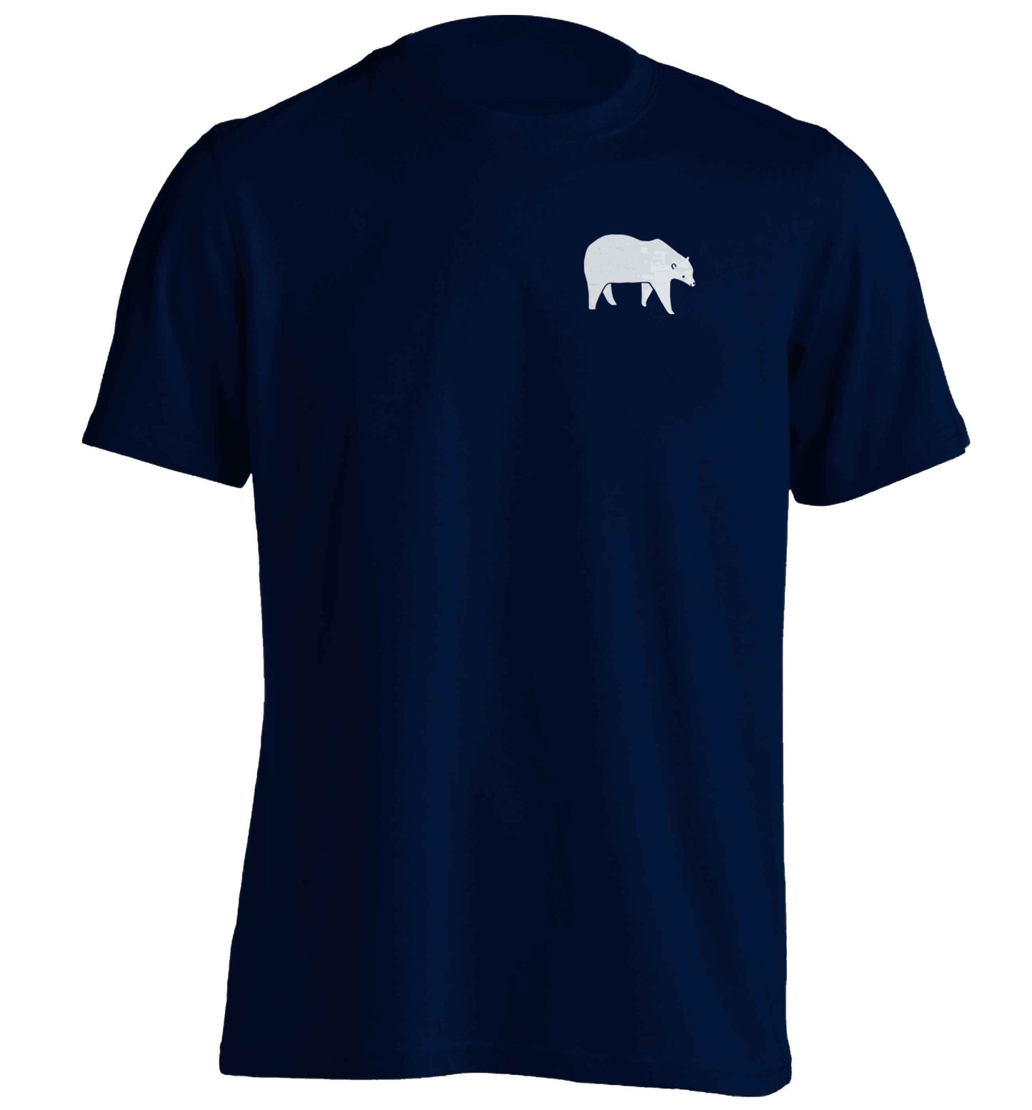 Polar Bear Kit adults unisex navy Tshirt 2XL