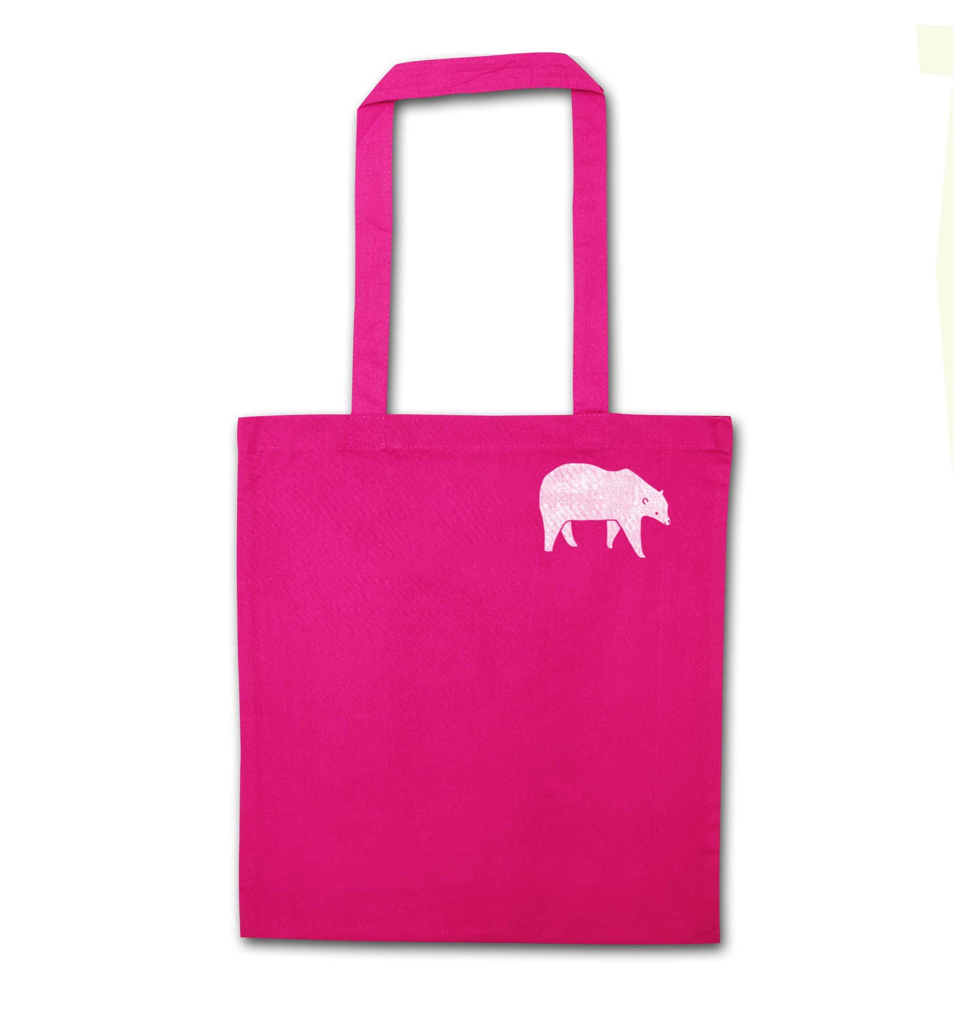 Polar Bear pink tote bag