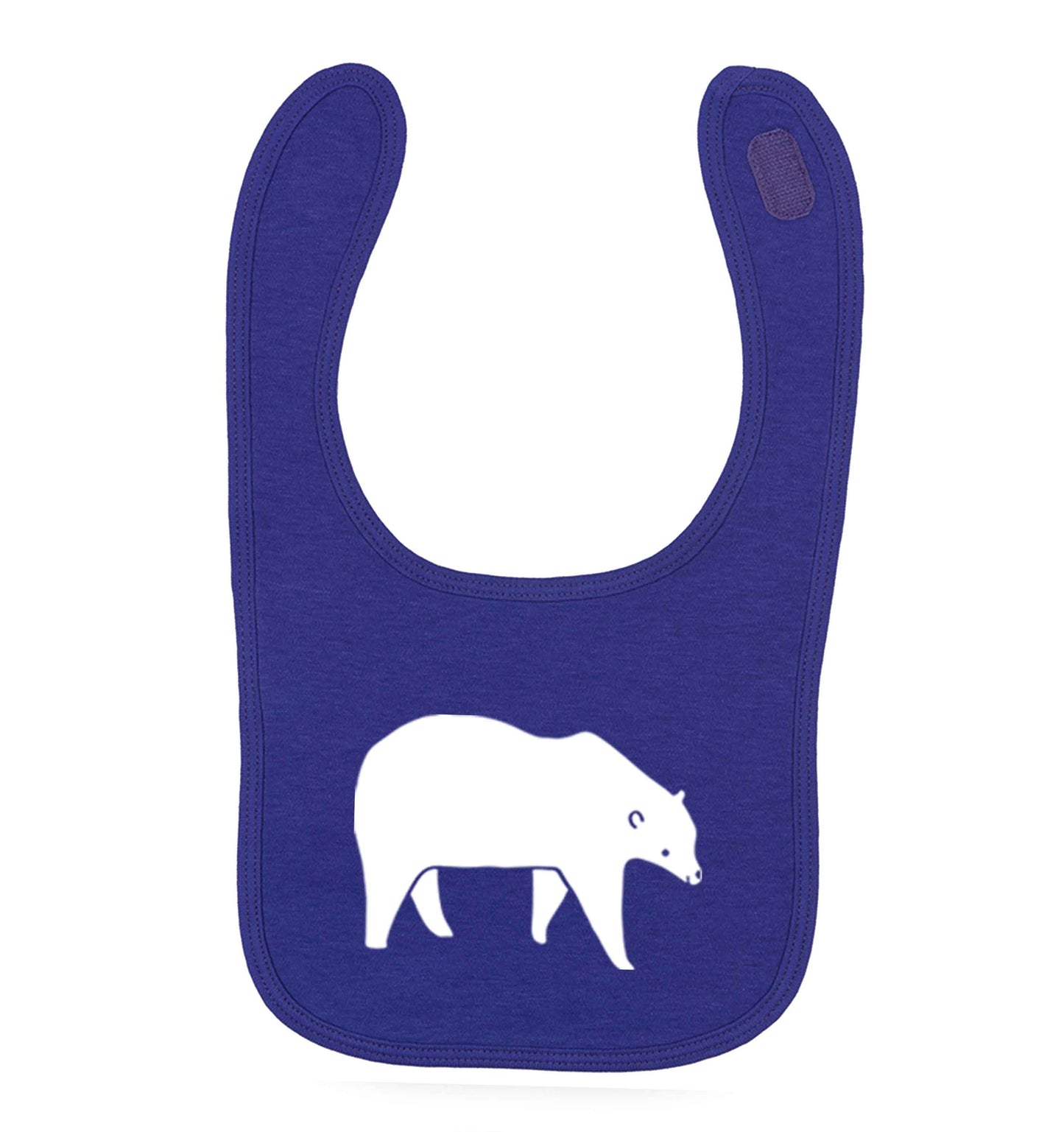 Polar Bear Kit purple baby bib