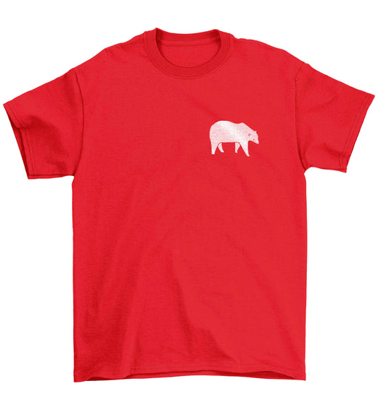 Polar Bear Kit Children's red Tshirt 12-13 Years