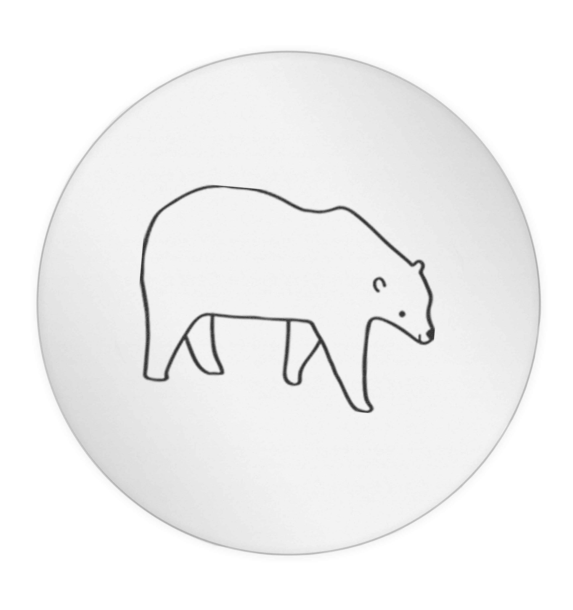 Polar Bear 24 @ 45mm matt circle stickers