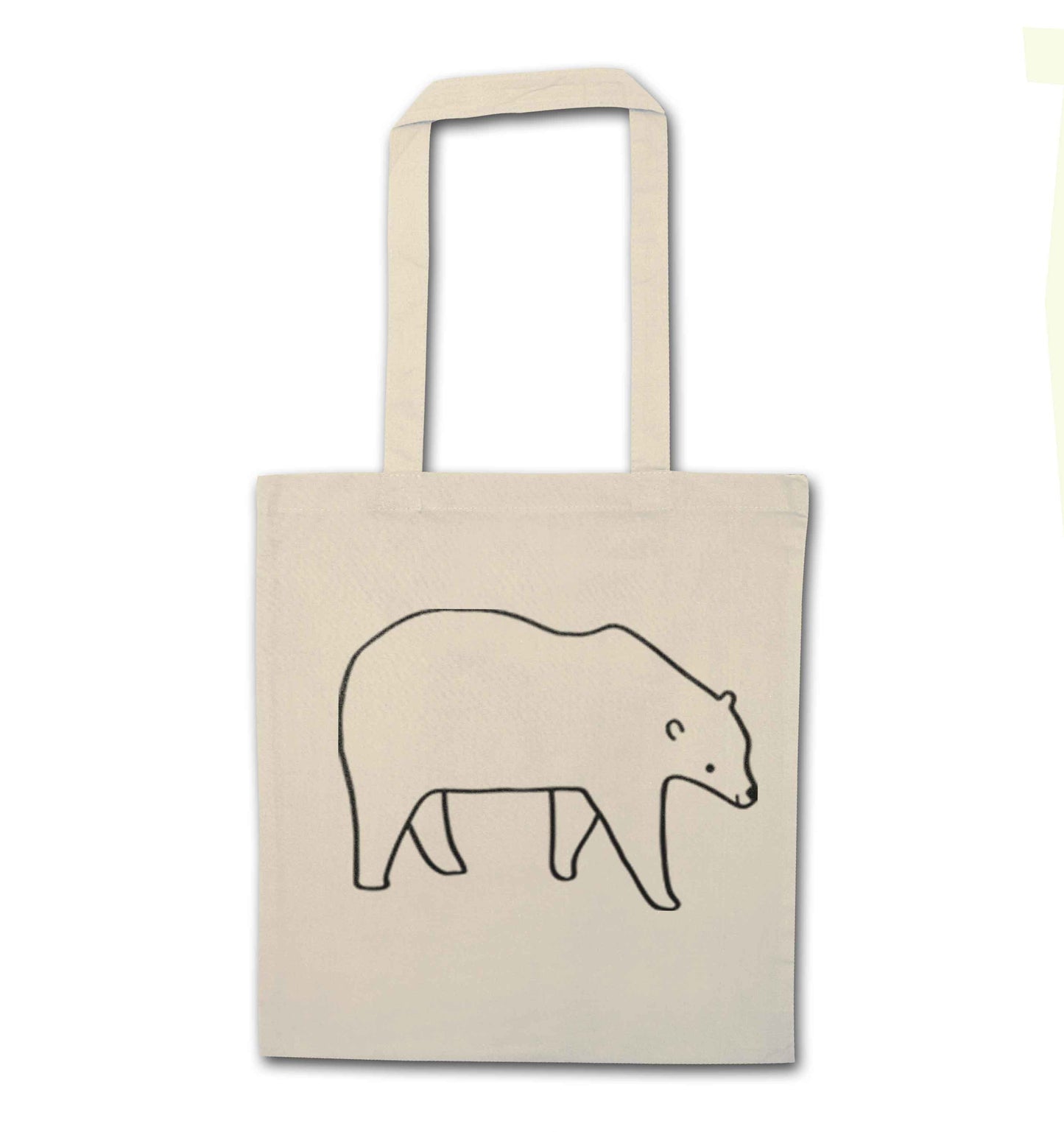Polar Bear natural tote bag
