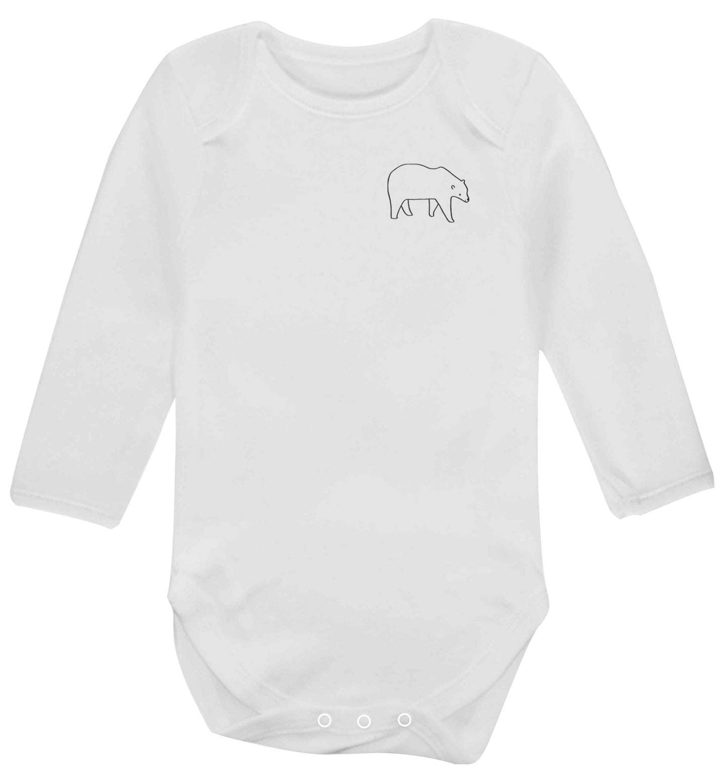 Polar Bear Kit baby vest long sleeved white 6-12 months