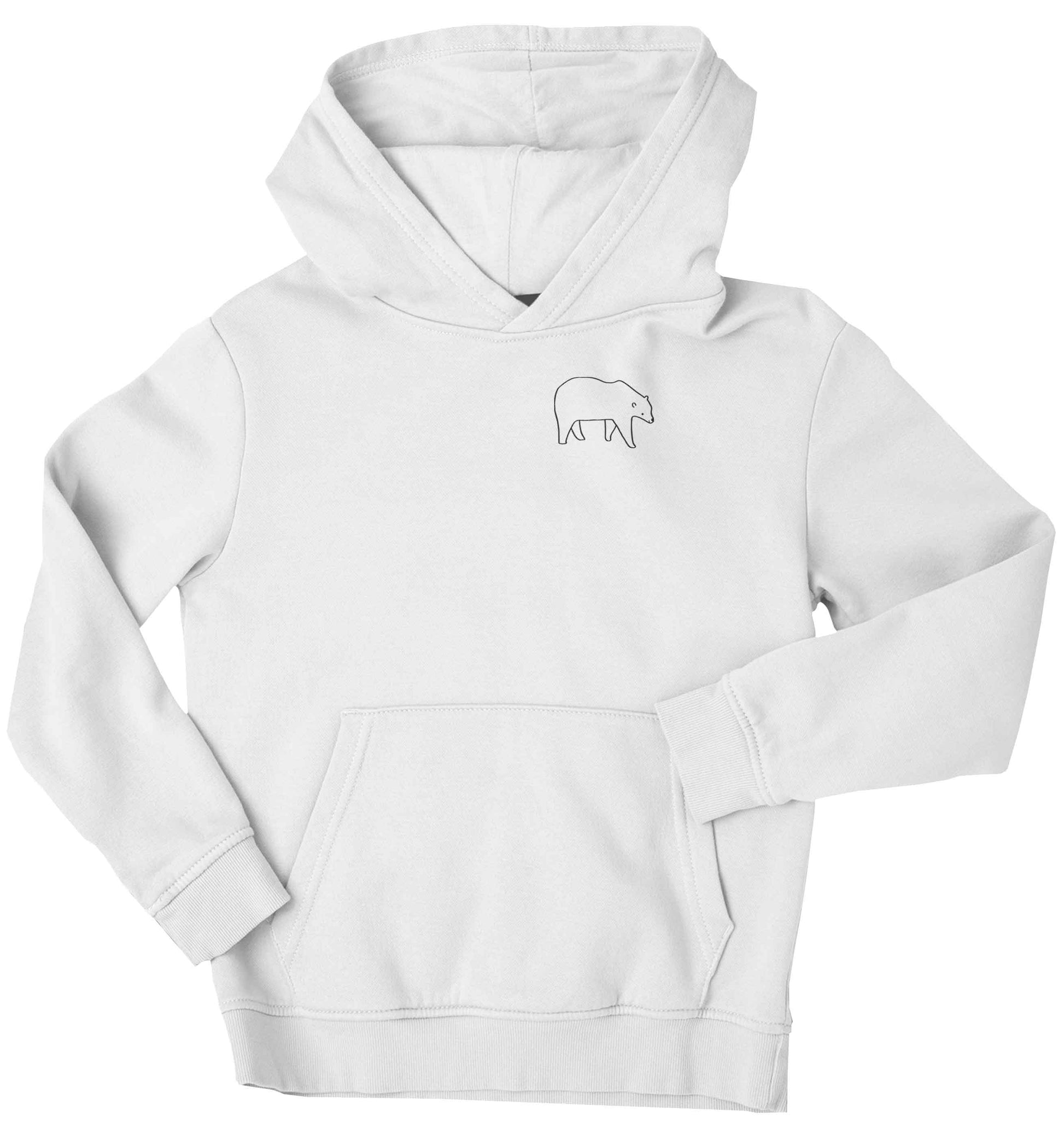 Polar Bear Kit children's white hoodie 12-13 Years