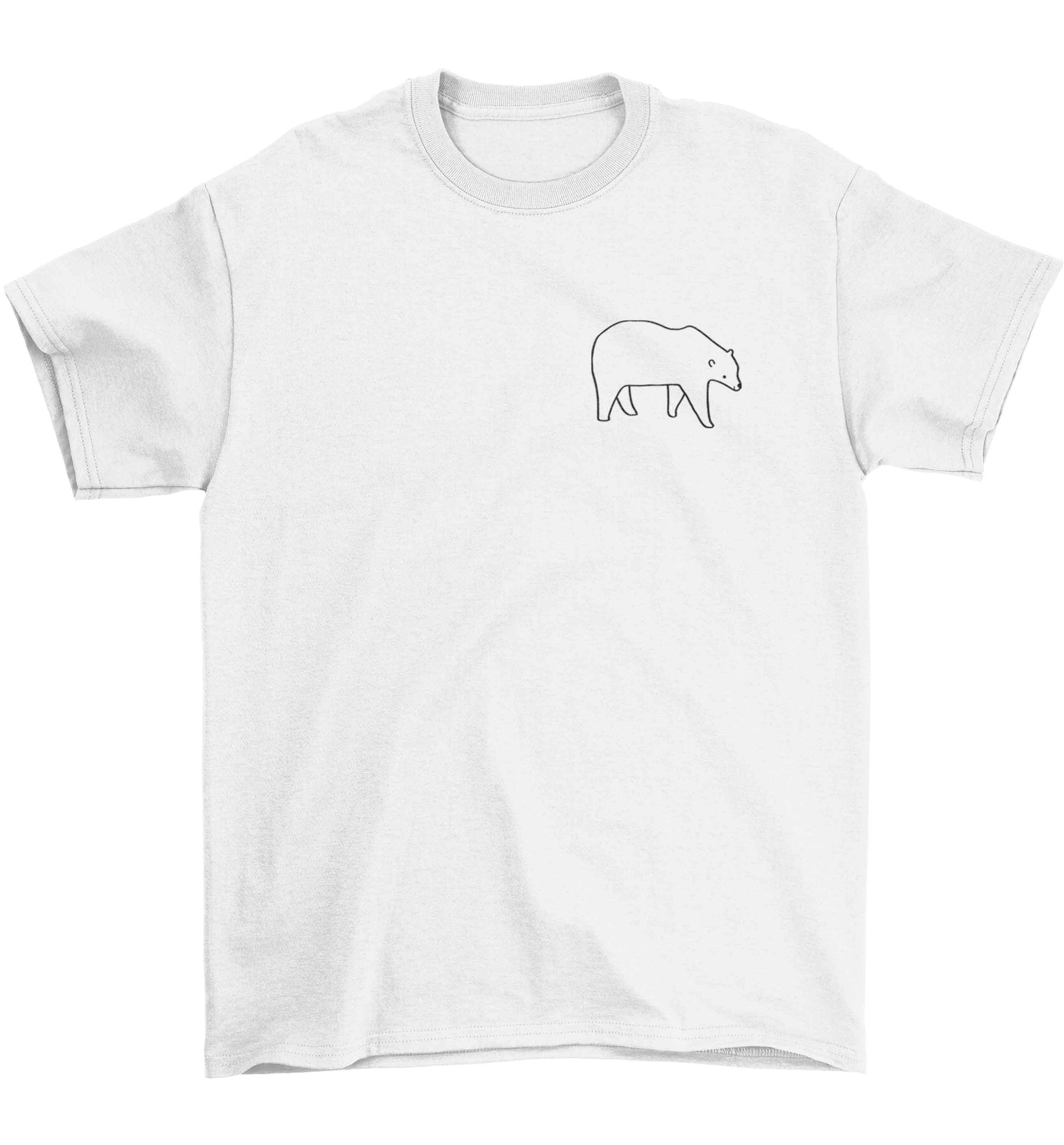 Polar Bear Kit Children's white Tshirt 12-13 Years