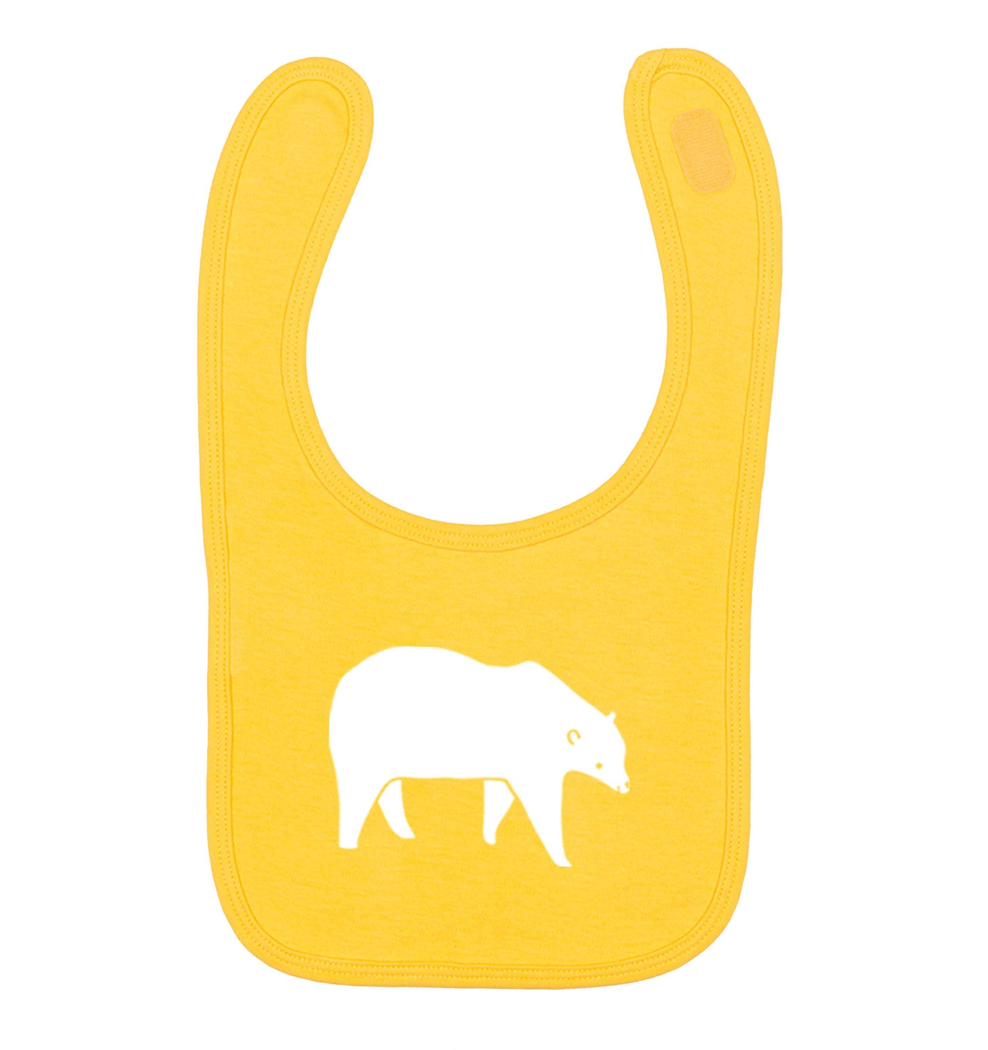 Polar Bear Kit yellow baby bib