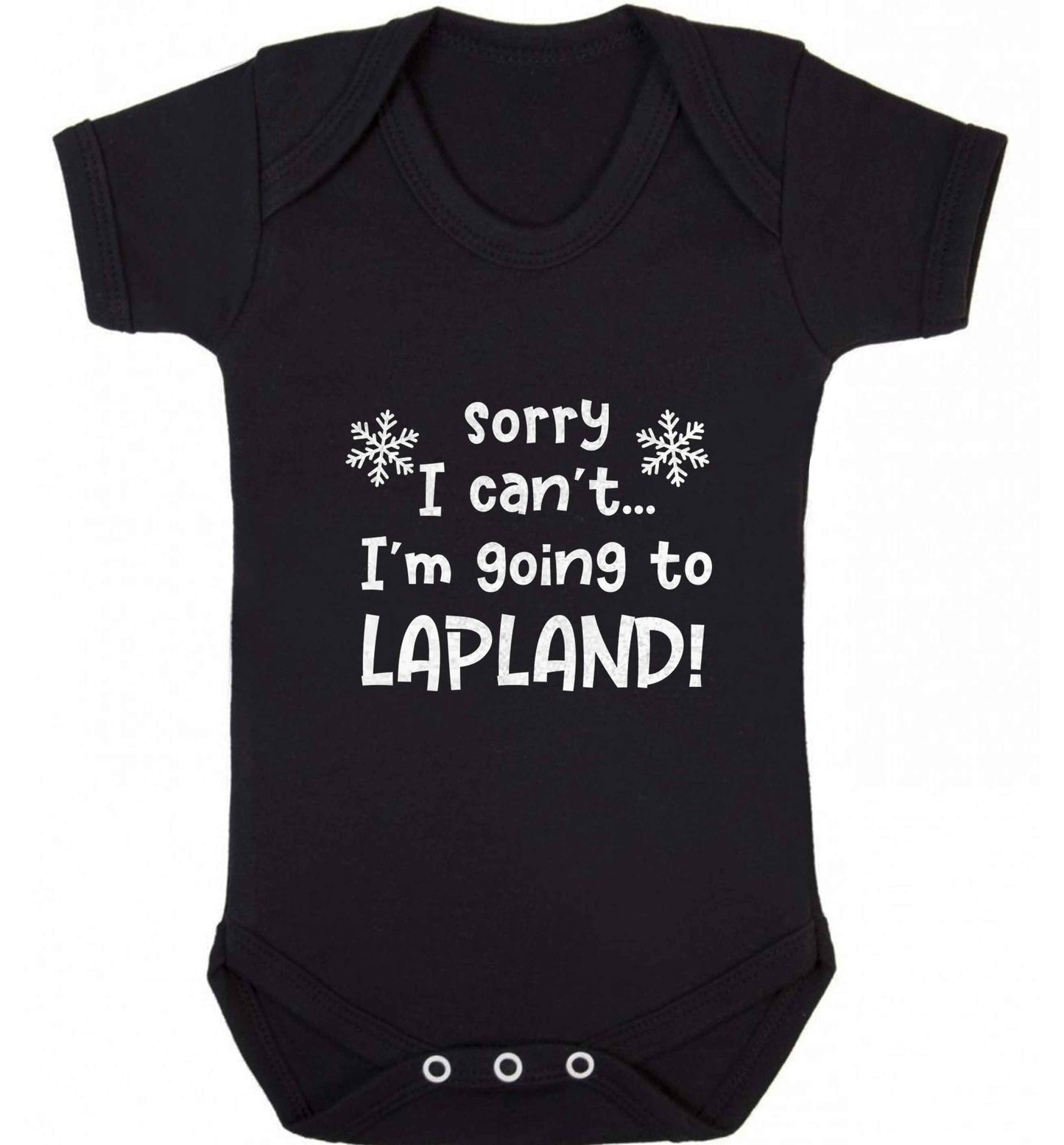 Sorry I can't I'm going to Lapland baby vest black 18-24 months