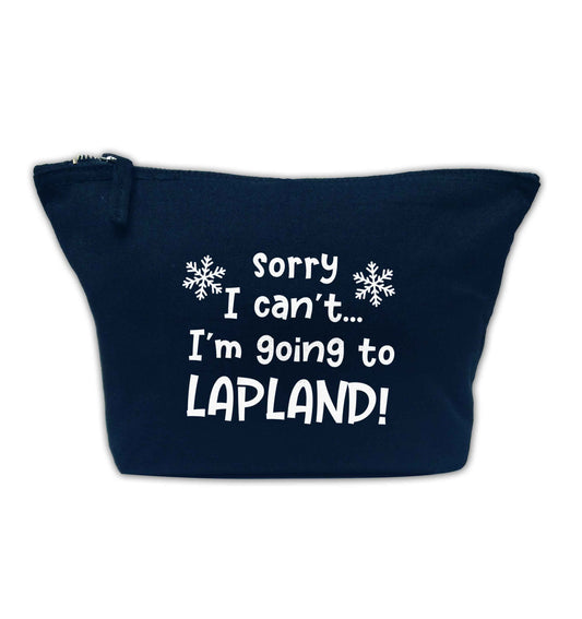 Sorry I can't I'm going to Lapland navy makeup bag