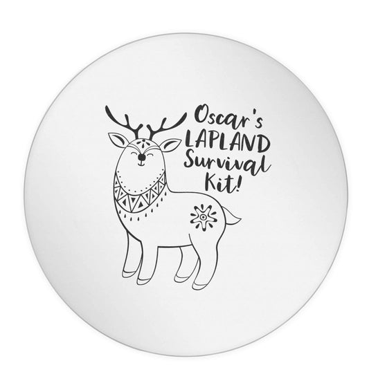 Personalised Lapland Survival Kit 24 @ 45mm matt circle stickers