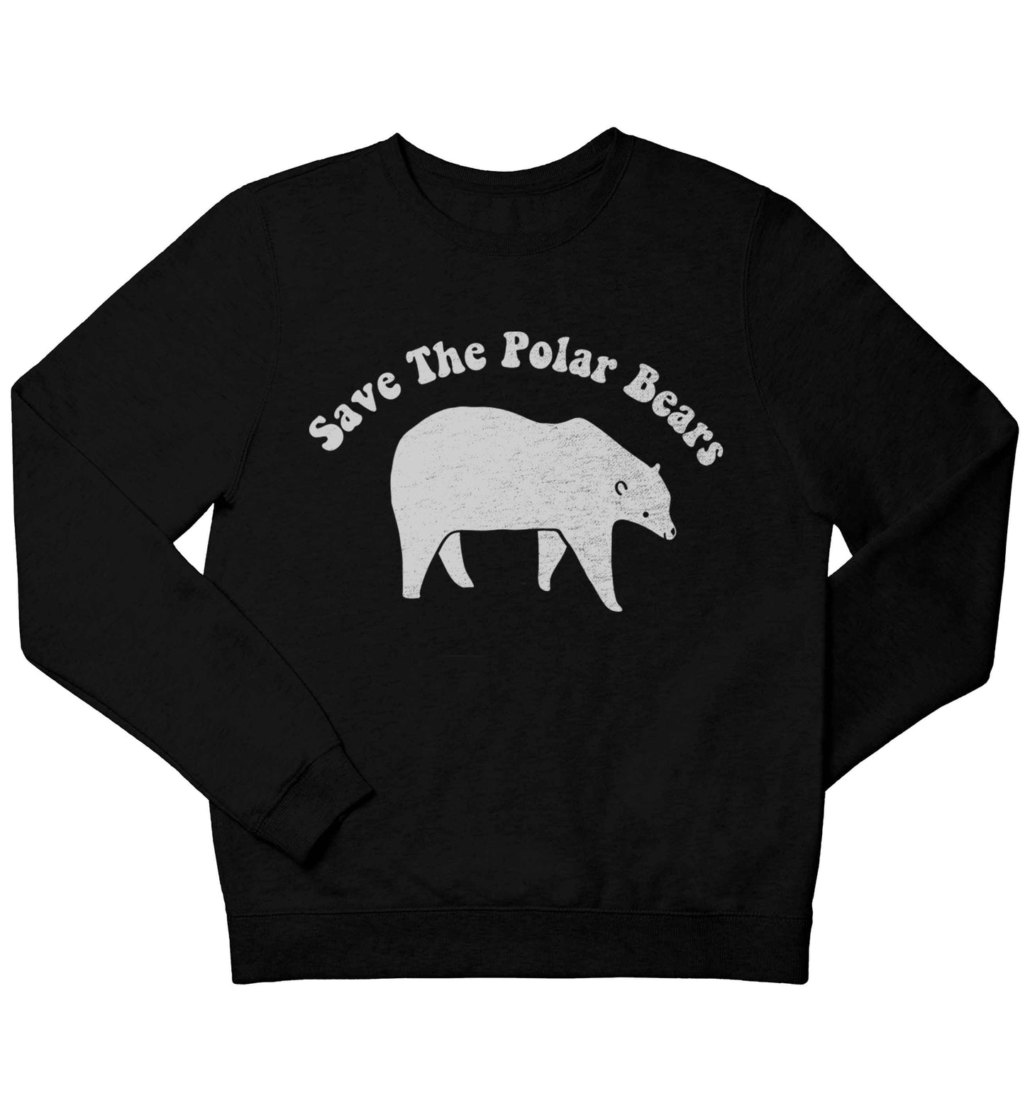 Save The Polar Bears children's black sweater 12-13 Years