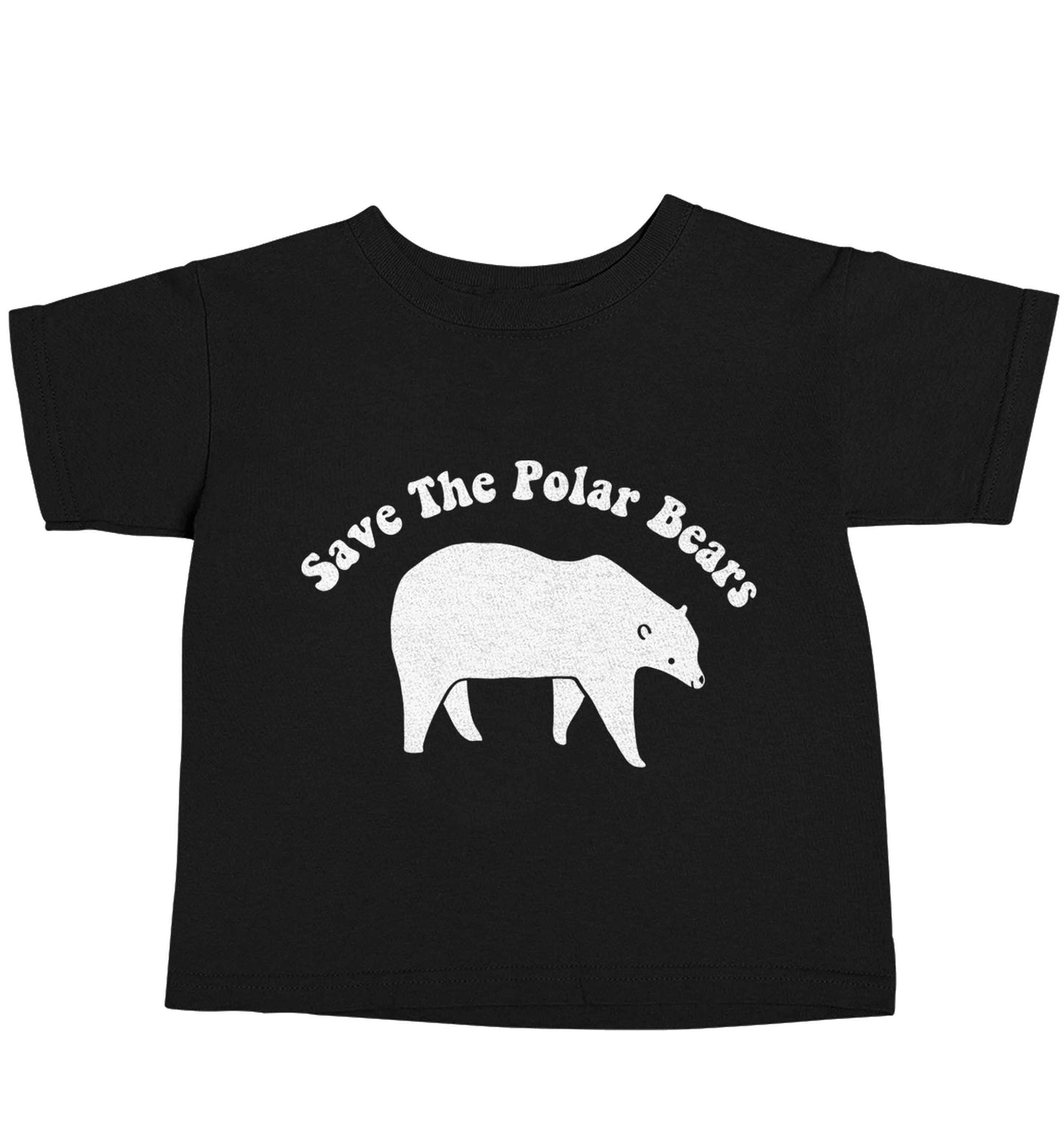 Save The Polar Bears Black baby toddler Tshirt 2 years