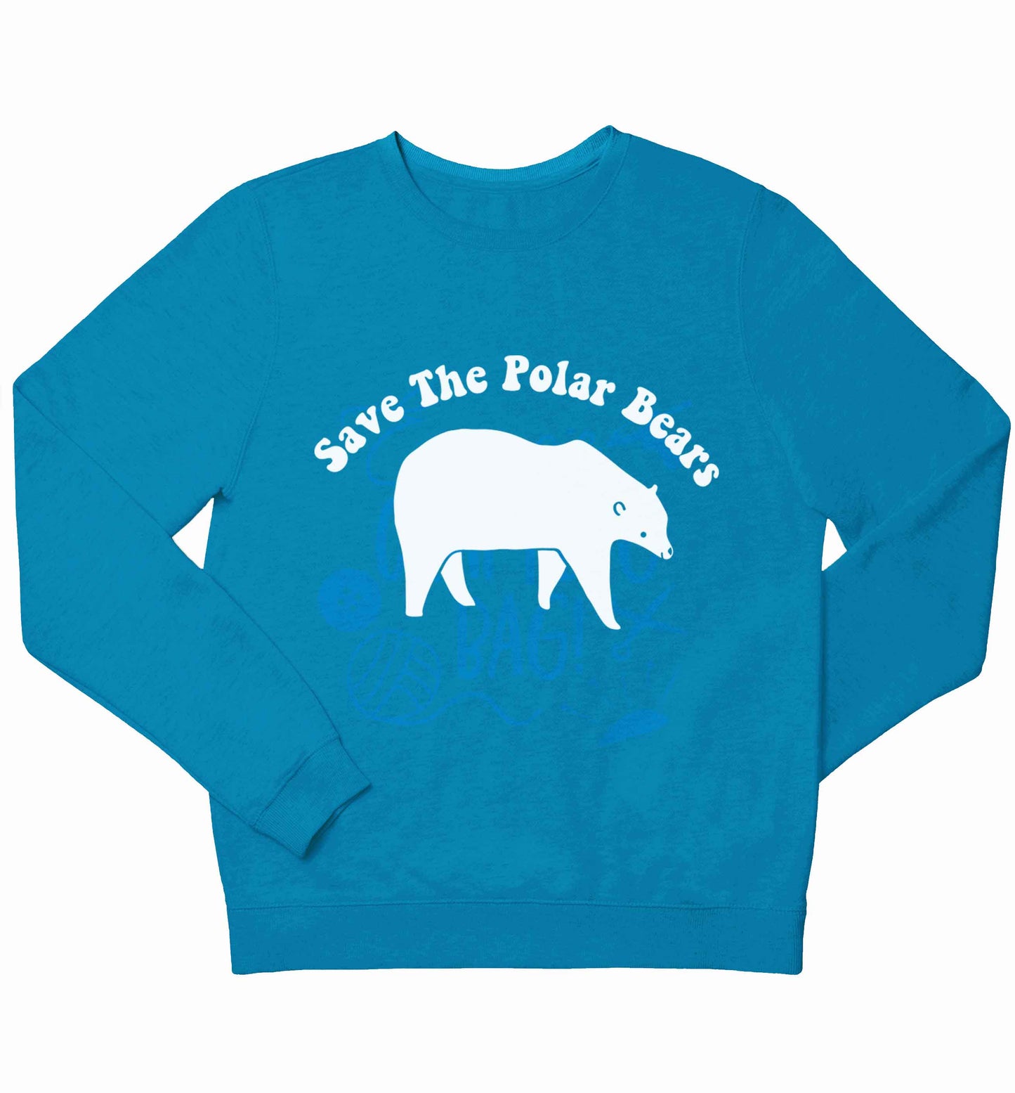 Save The Polar Bears children's blue sweater 12-13 Years