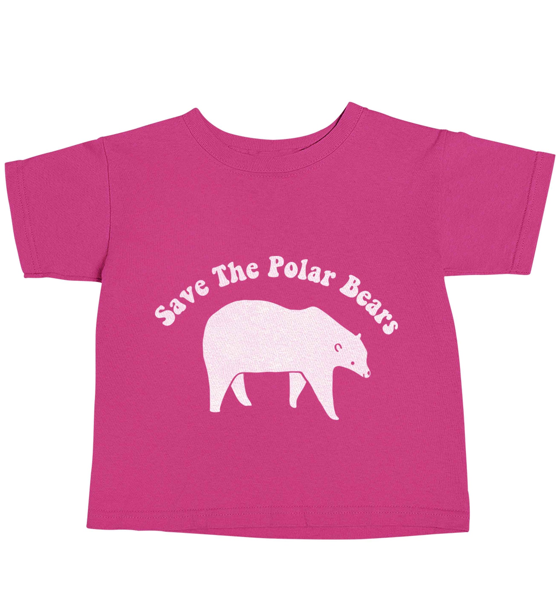 Save The Polar Bears pink baby toddler Tshirt 2 Years