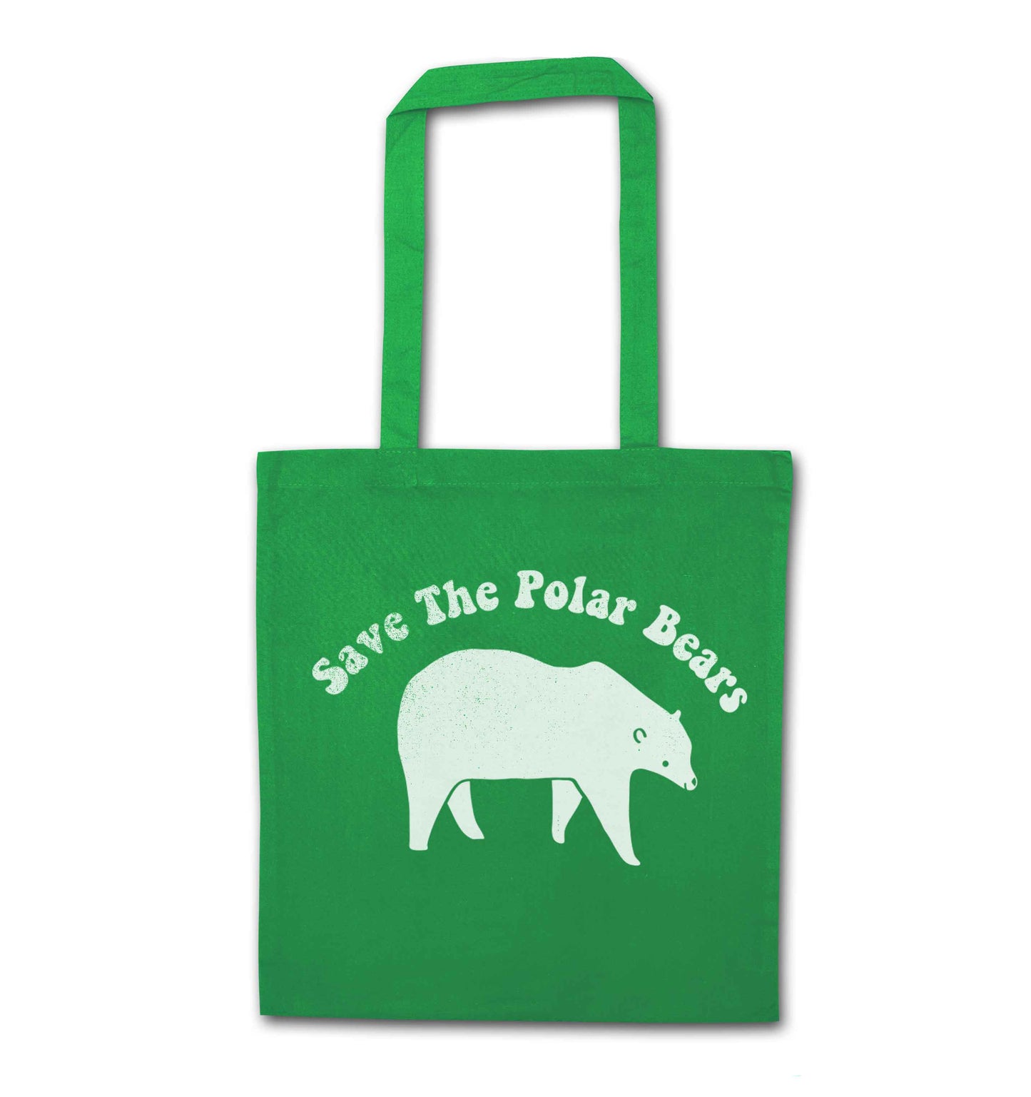 Save The Polar Bears green tote bag