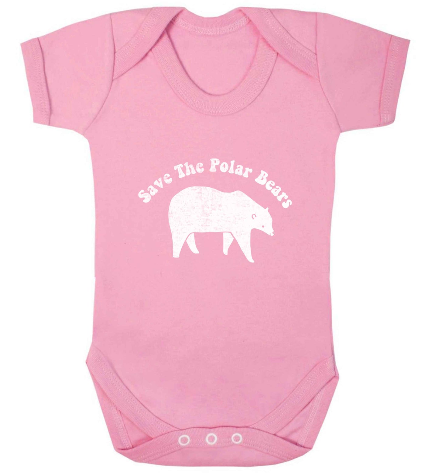Save The Polar Bears baby vest pale pink 18-24 months