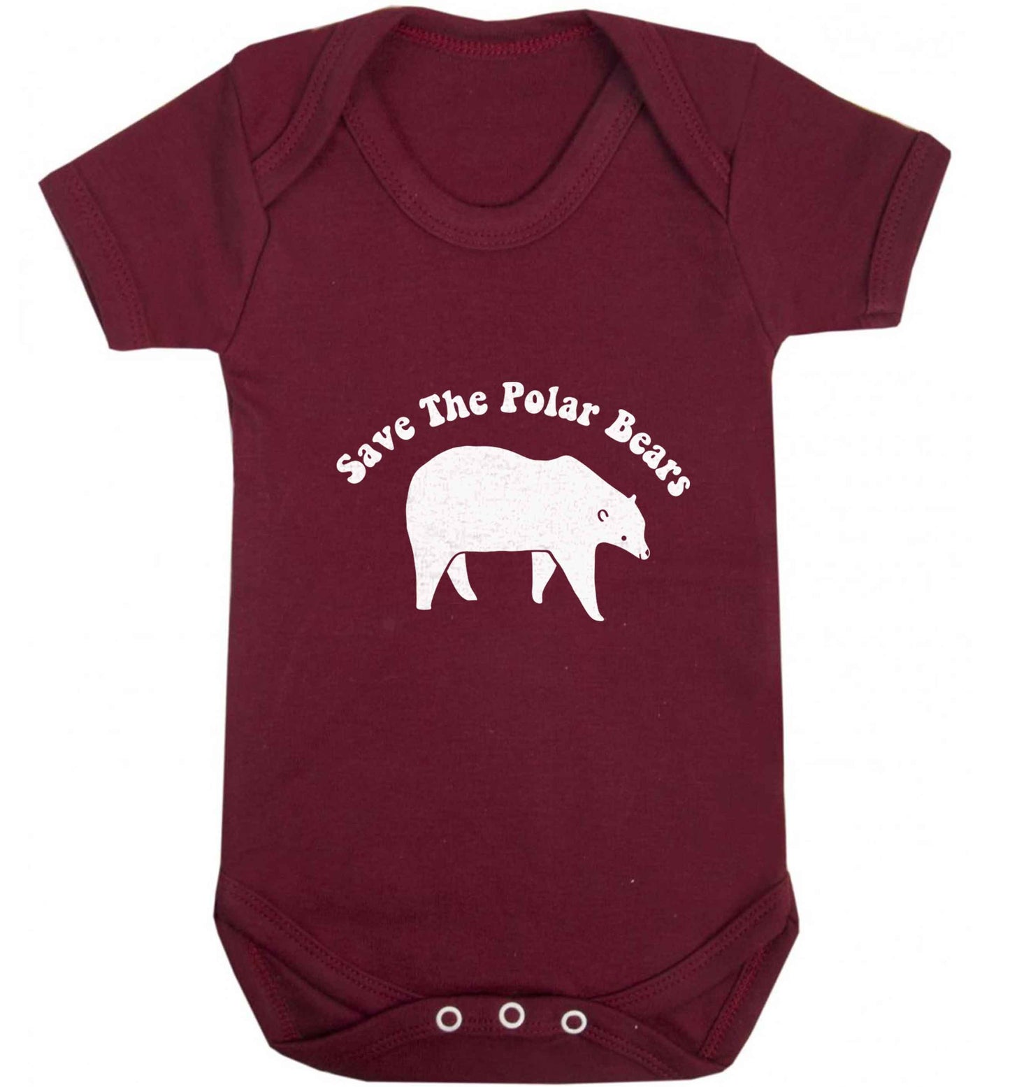 Save The Polar Bears baby vest maroon 18-24 months