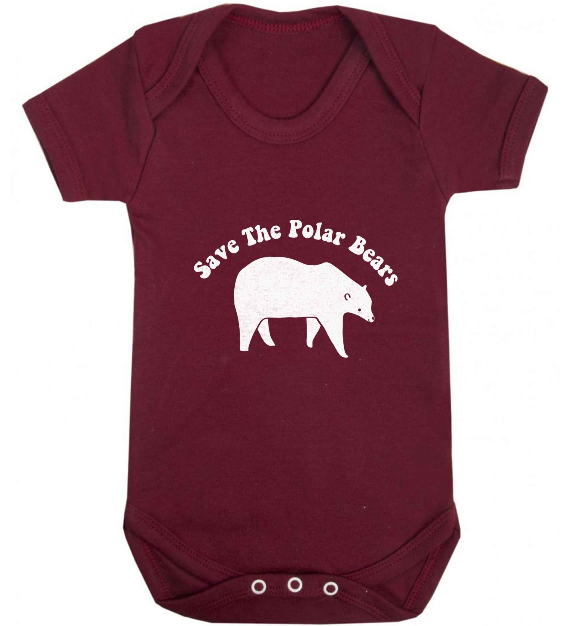 Save The Polar Bears baby vest maroon 18-24 months