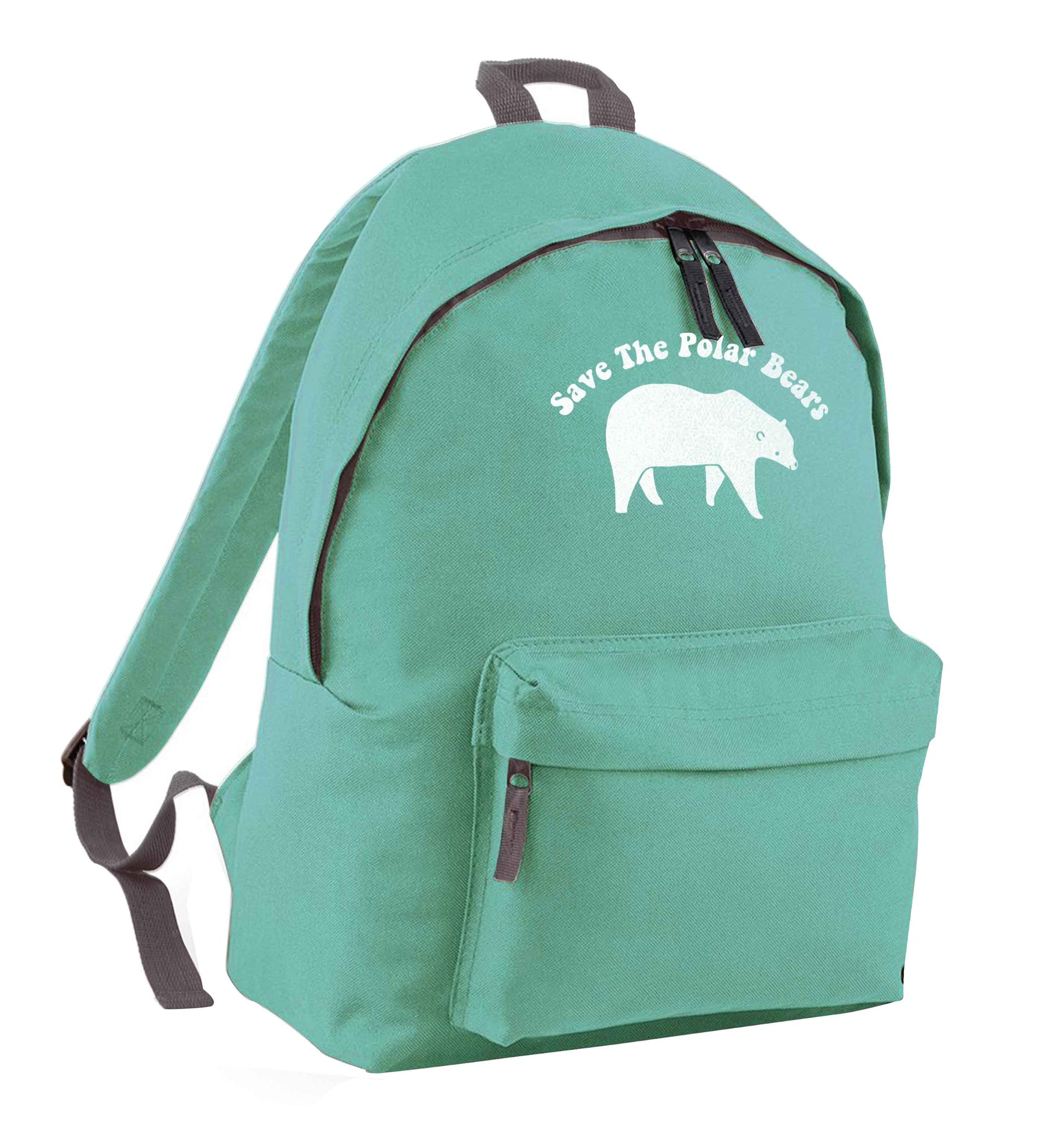 Save The Polar Bears mint adults backpack