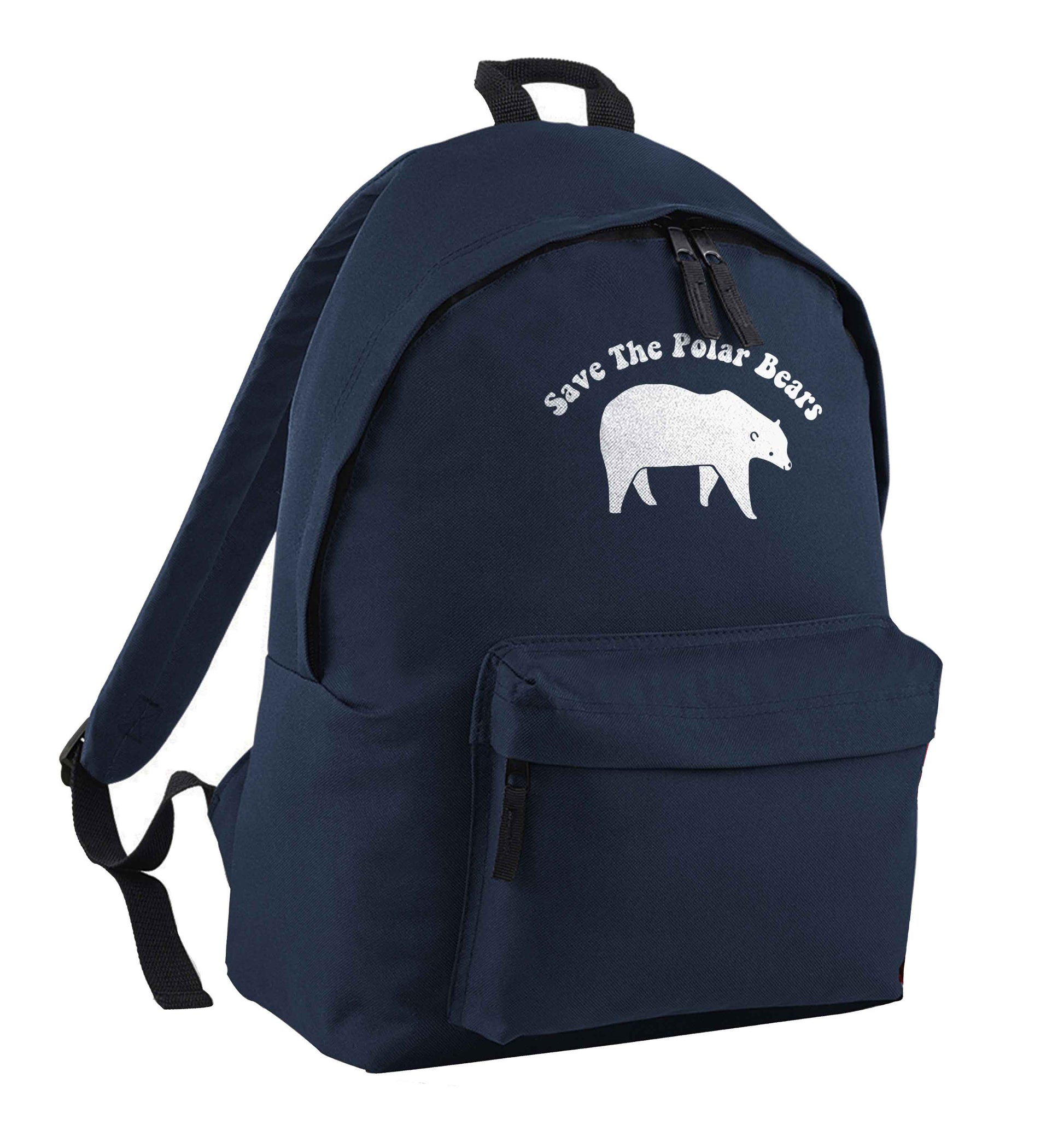 Save The Polar Bears navy children's backpack