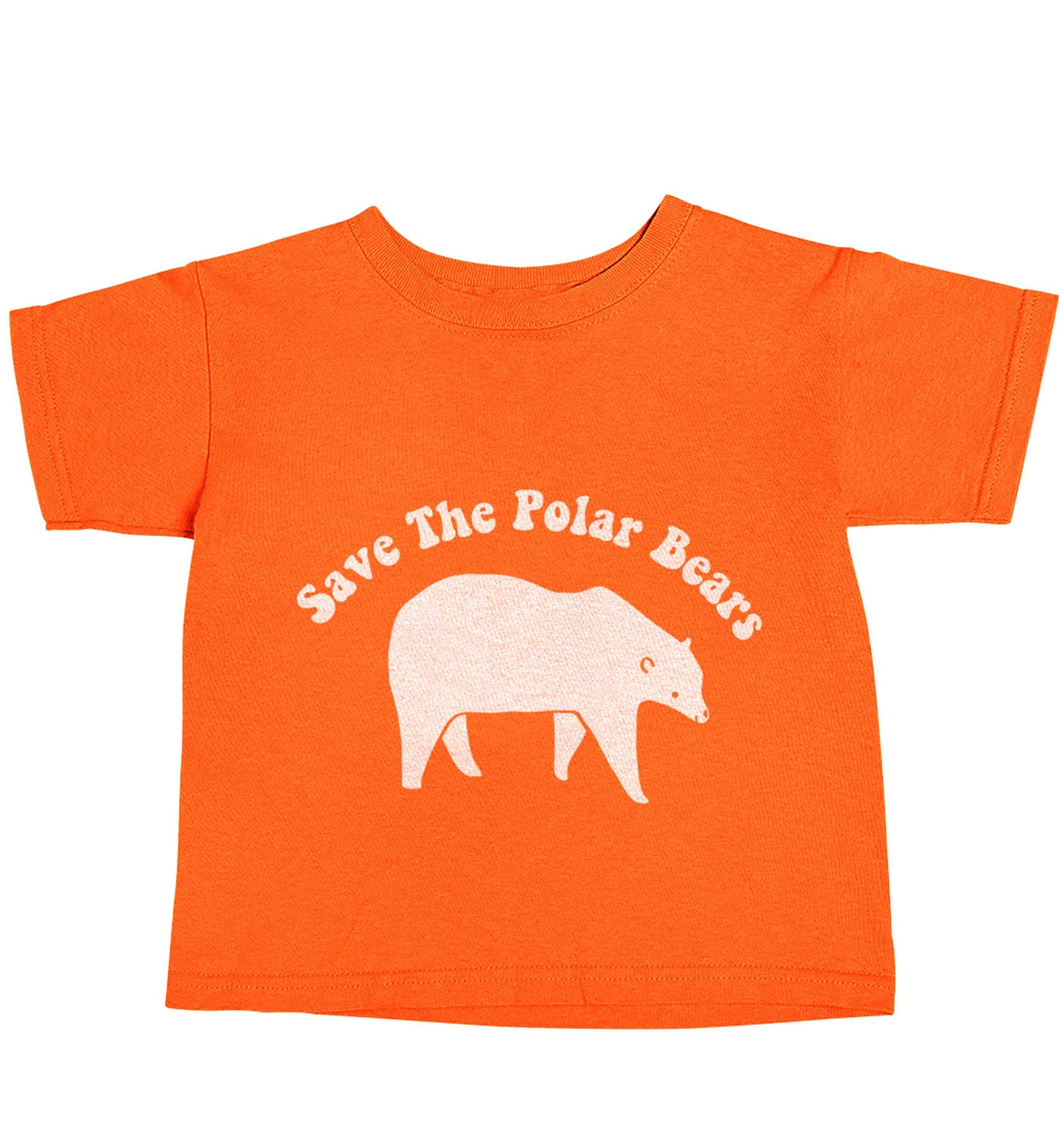 Save The Polar Bears orange baby toddler Tshirt 2 Years
