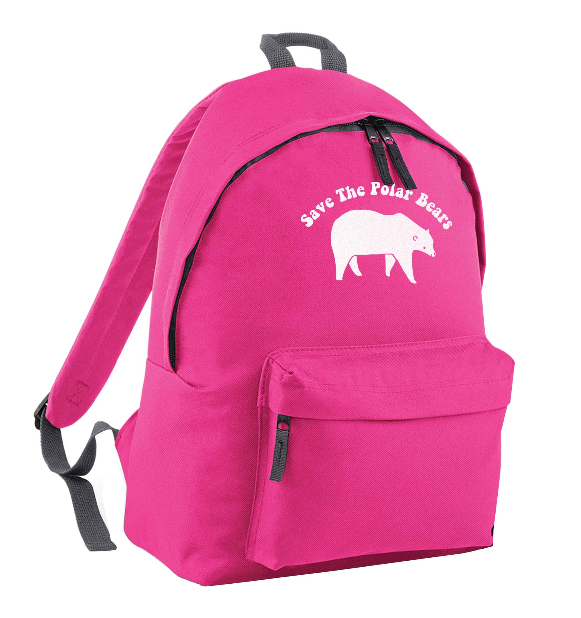 Save The Polar Bears pink children's backpack