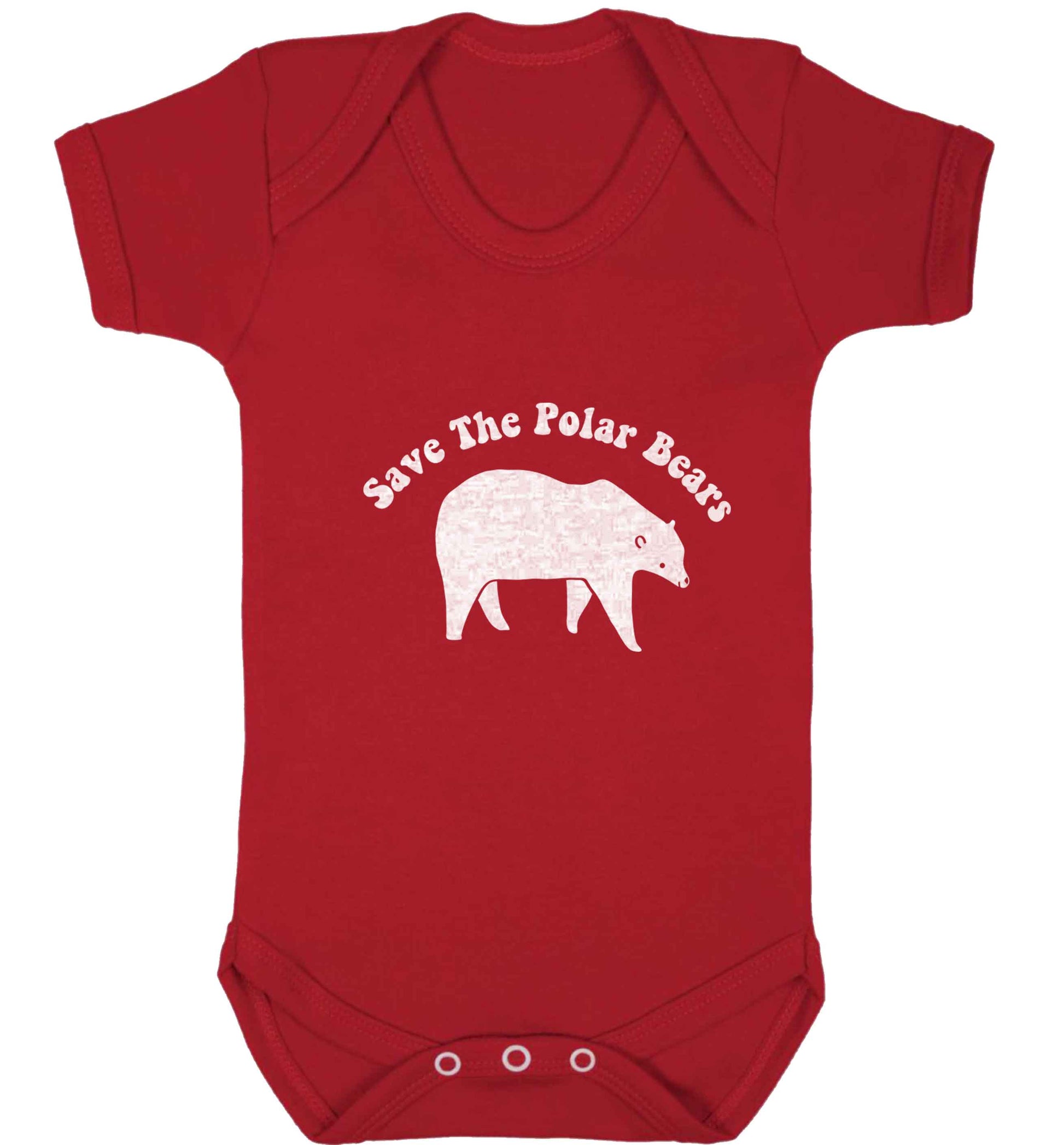 Save The Polar Bears baby vest red 18-24 months