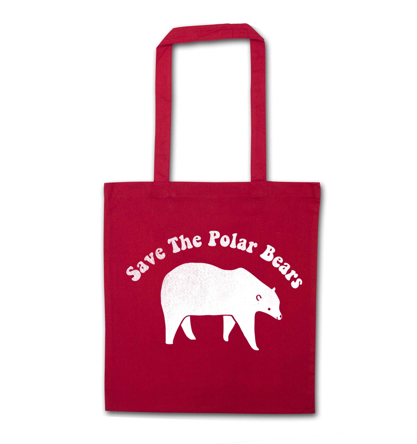 Save The Polar Bears red tote bag