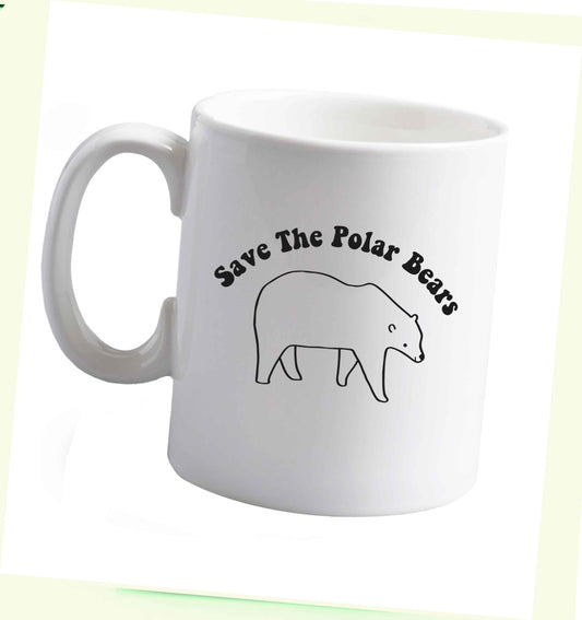 10 oz Save The Polar Bears ceramic mug right handed