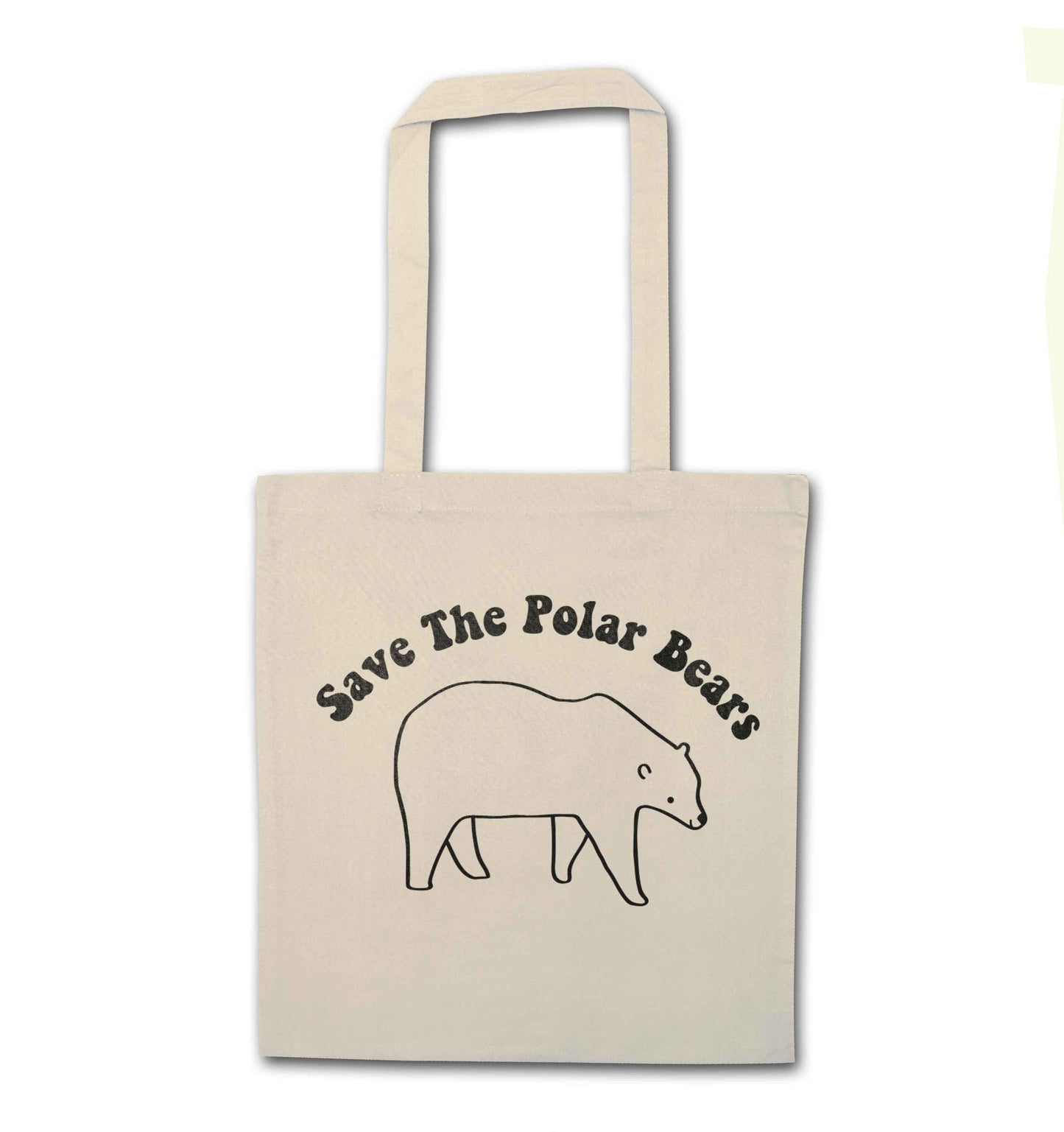 Save The Polar Bears natural tote bag