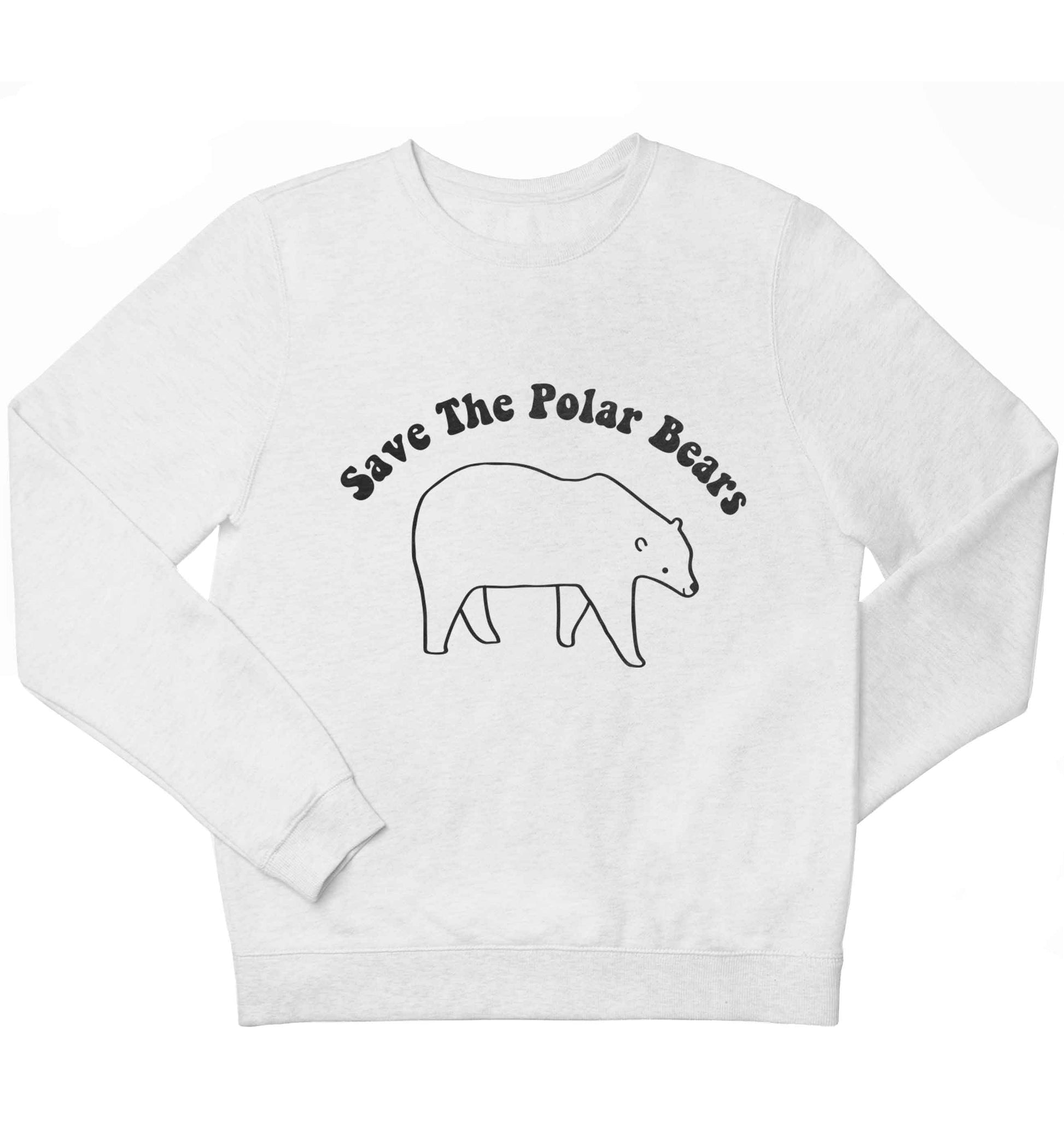 Save The Polar Bears children's white sweater 12-13 Years