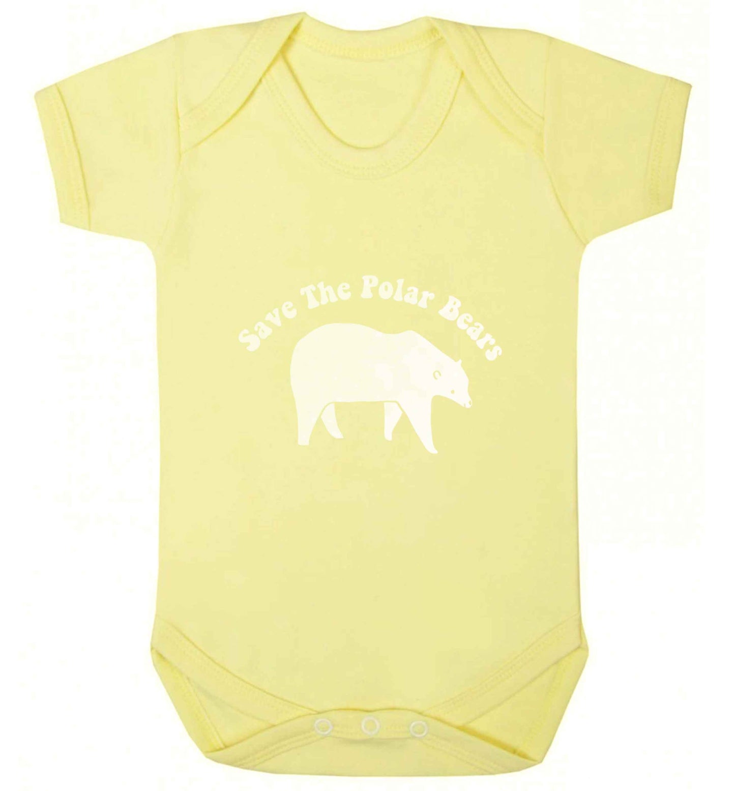 Save The Polar Bears baby vest pale yellow 18-24 months