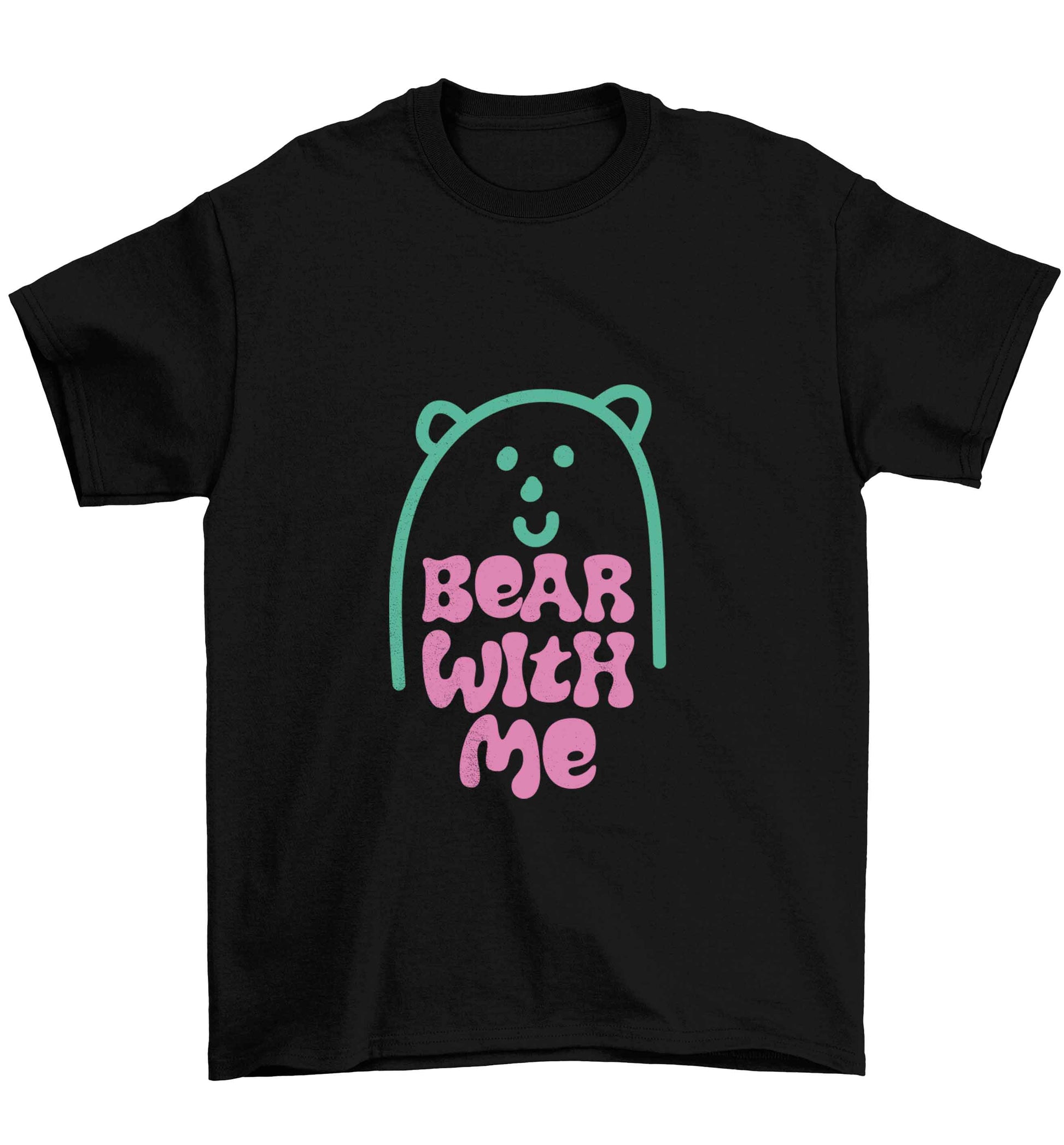 Bear With Me Kit Children's black Tshirt 12-13 Years