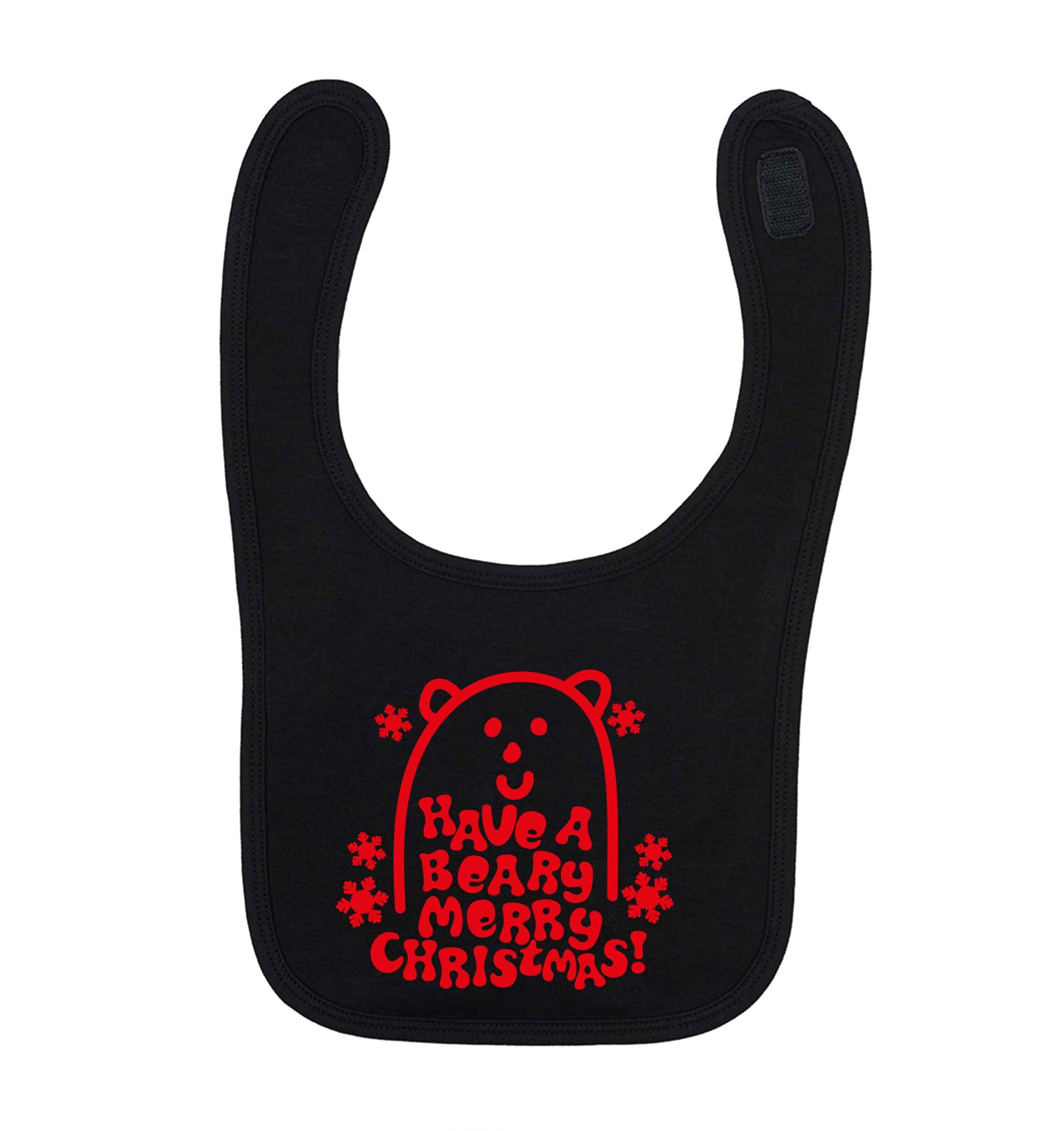 Save The Polar Bears black baby bib