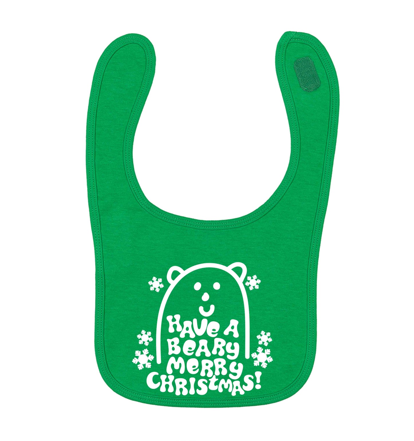 Save The Polar Bears green baby bib
