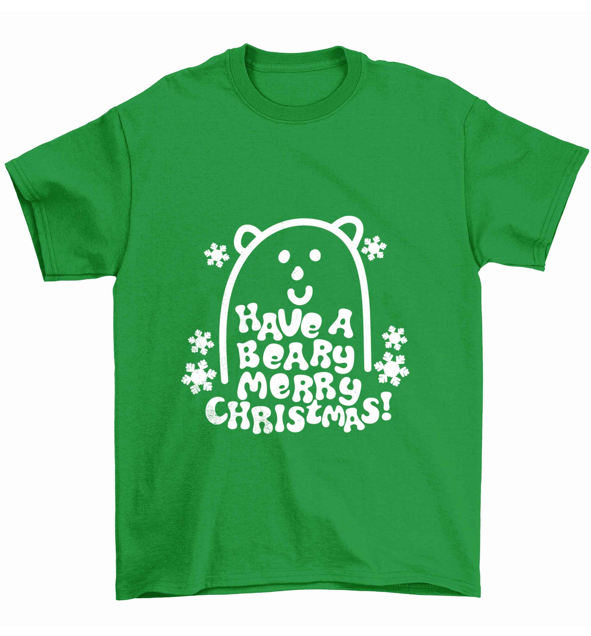 Save The Polar Bears Children's green Tshirt 12-13 Years